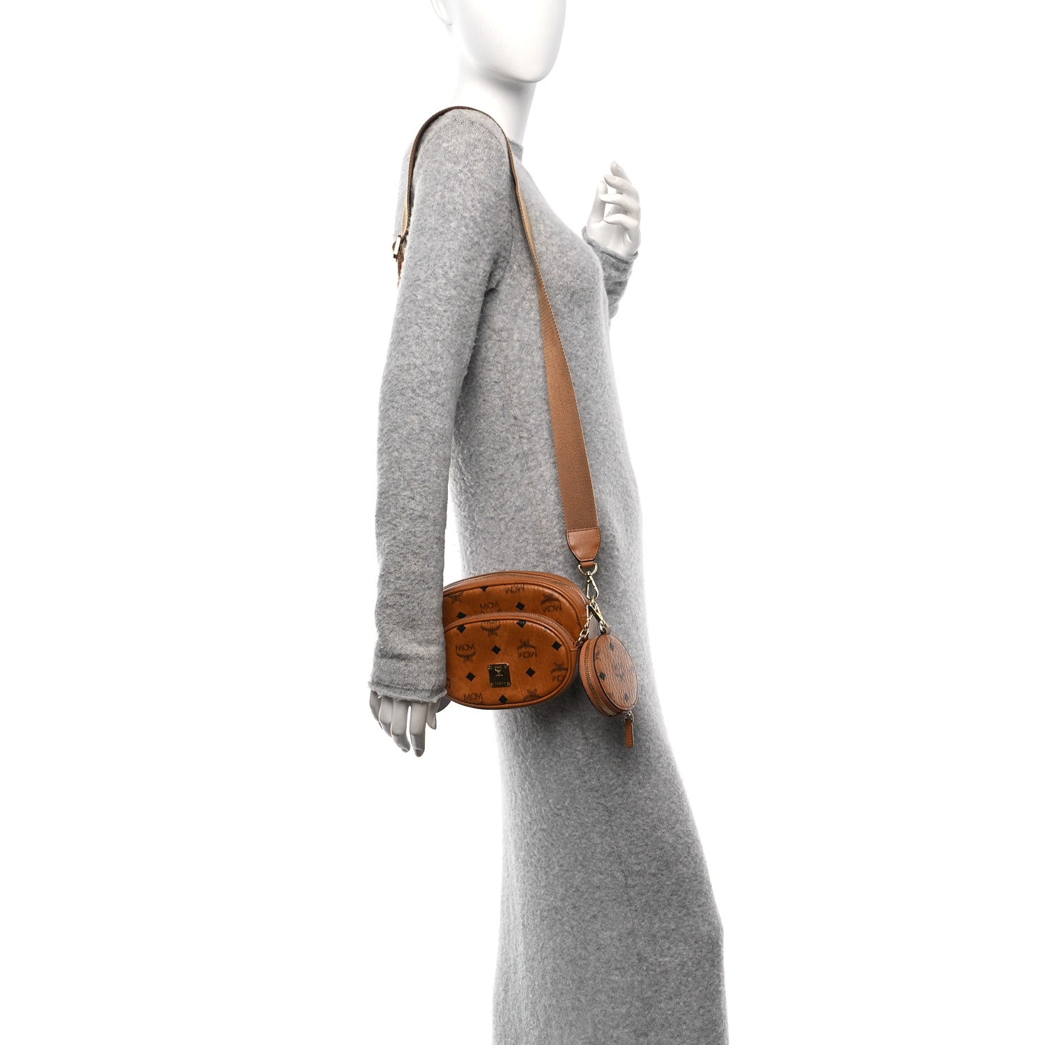 Visetos Small Aren Multifunction Crossbody Pouch Cognac