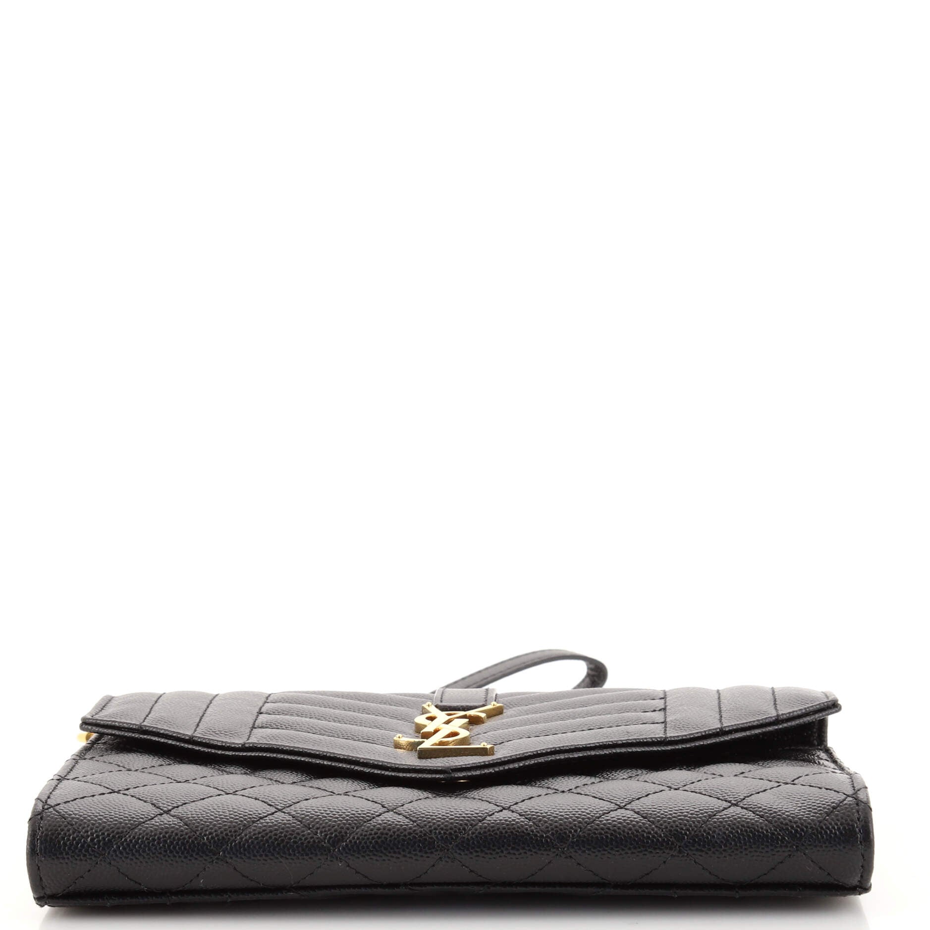 Classic Monogram Envelope Wristlet Clutch Mixed Matelasse Leather