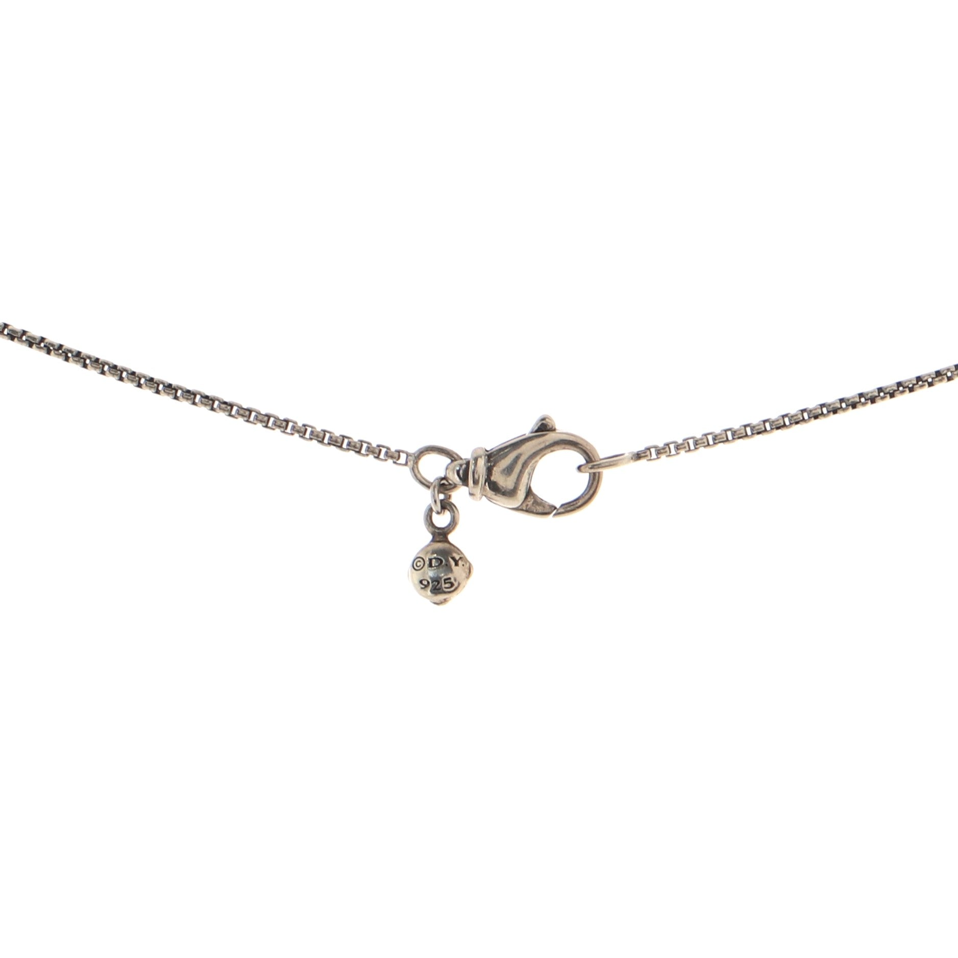 Cable Wrap Pendant Necklace Sterling Silver with Onyx and Diamonds 12.5mm