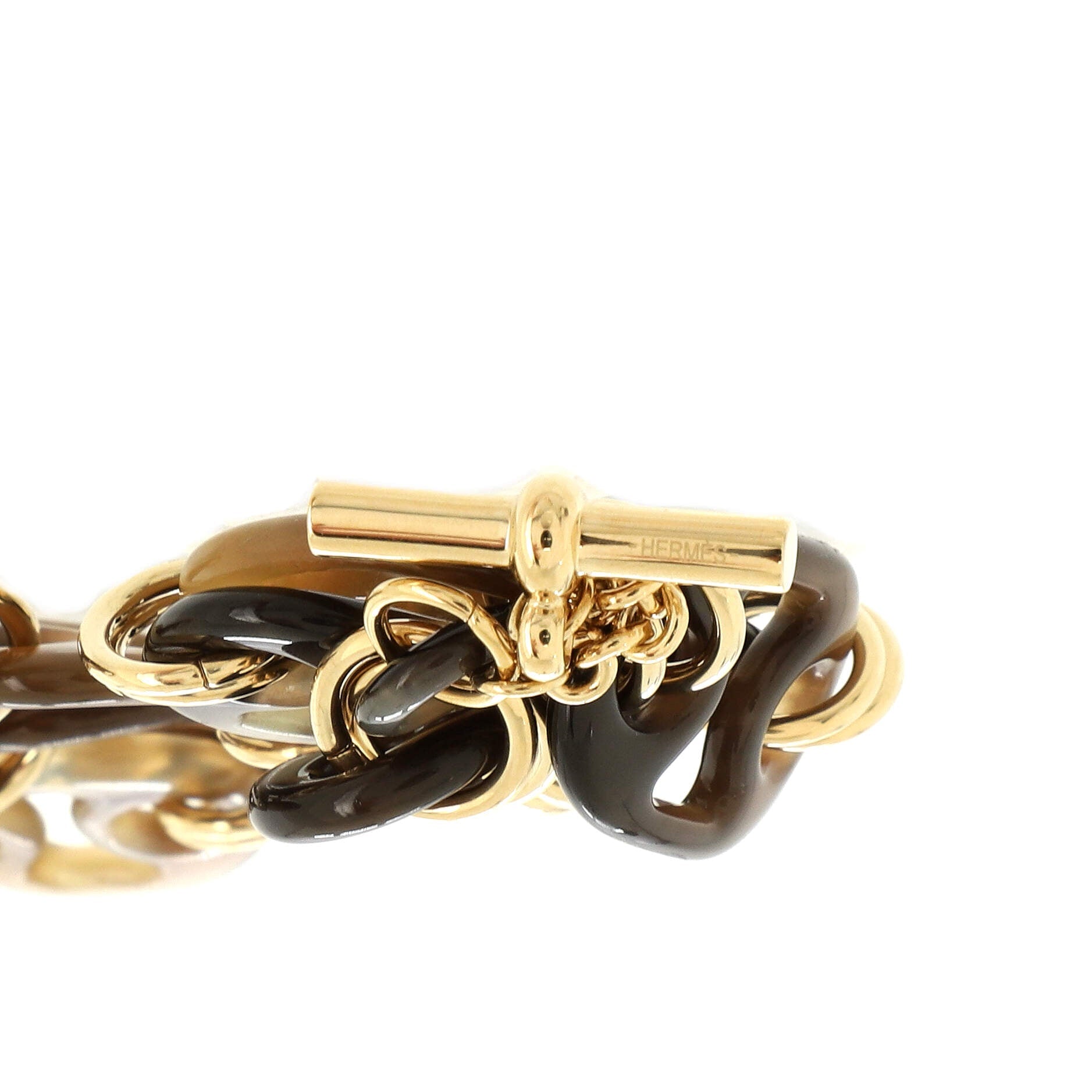 Eurydice Short Necklace Metal and Buffalo Horn