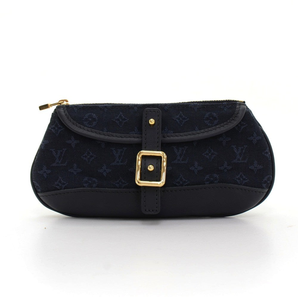 Louis Vuitto Anne Sophie Mini Lin Canvas Clutch Bag
