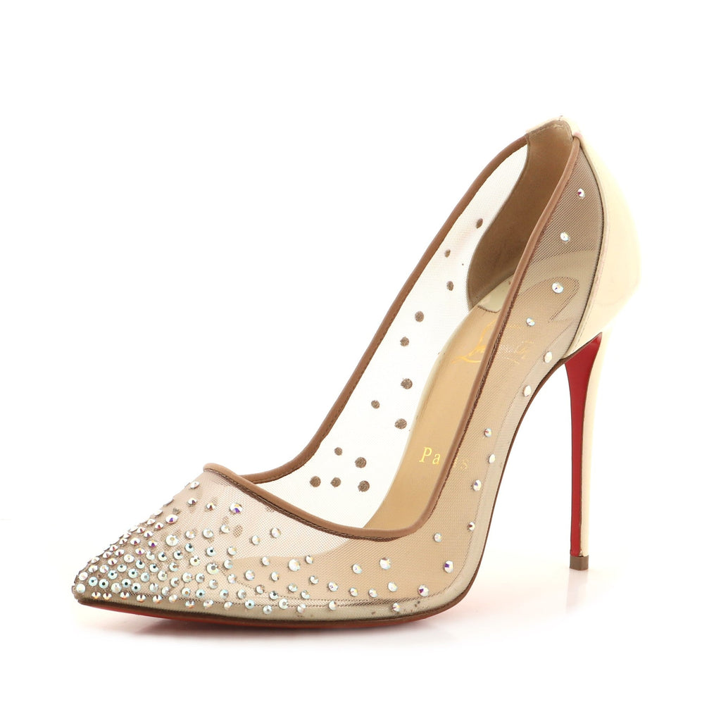 Women's Follies Strass Pumps Crystal Embellished Mesh