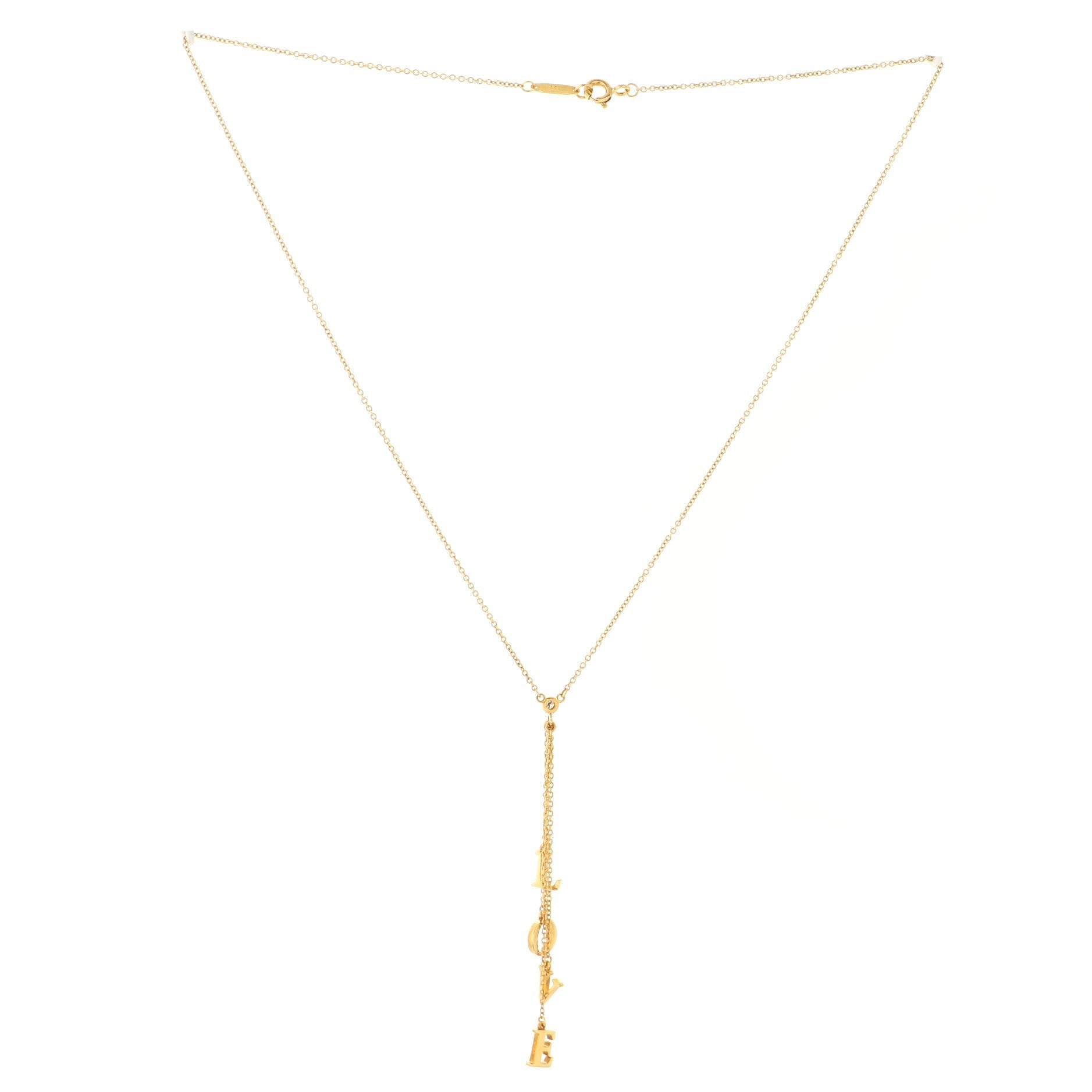 Love Letters Pendant Necklace 18K Yellow Gold with Diamond