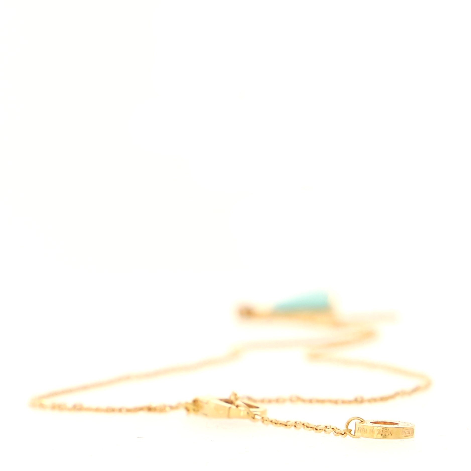 Divas' Dream Pendant Necklace 18K Rose Gold with Turquoise and Diamond Small