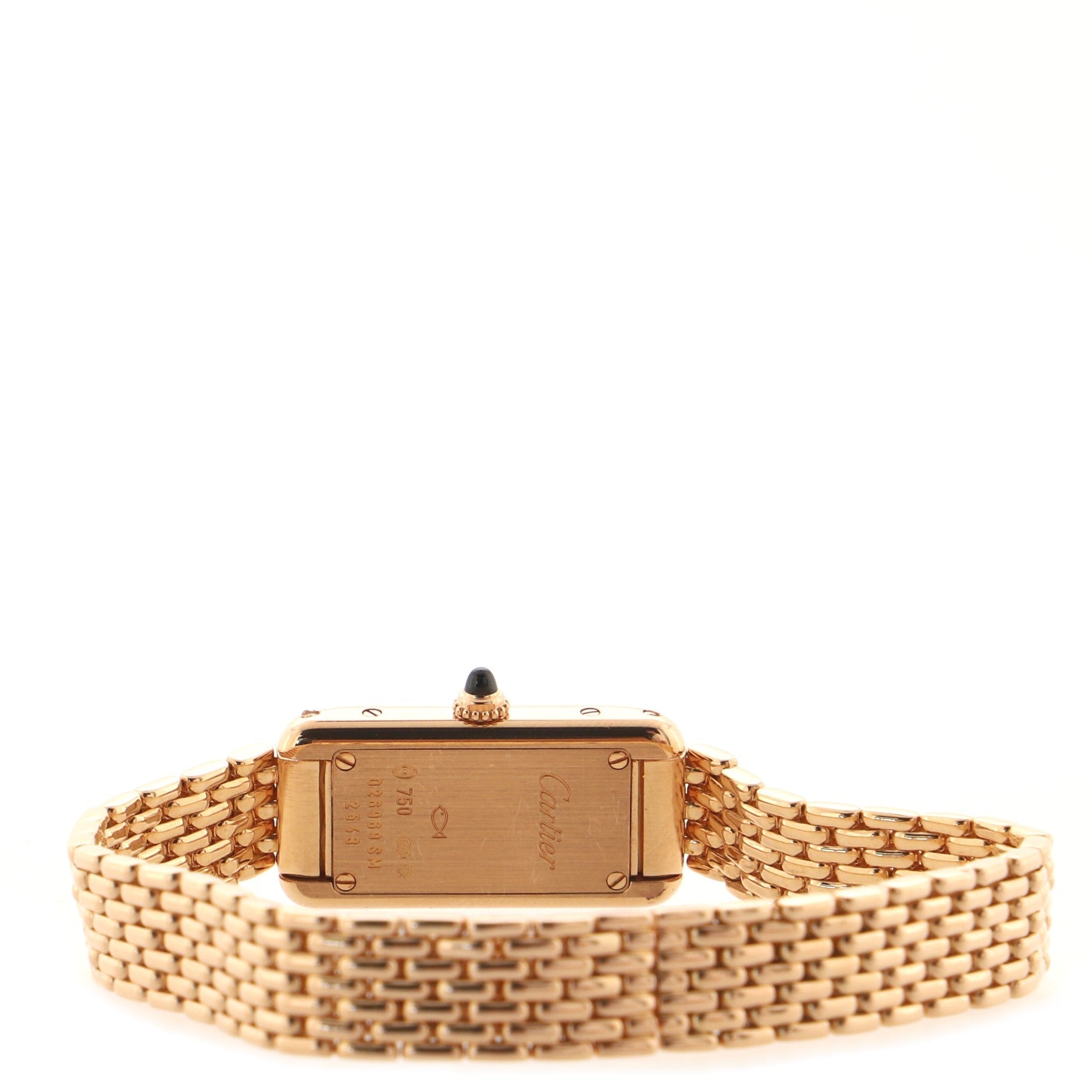 Tank Allongee Quartz Watch Rose Gold 14