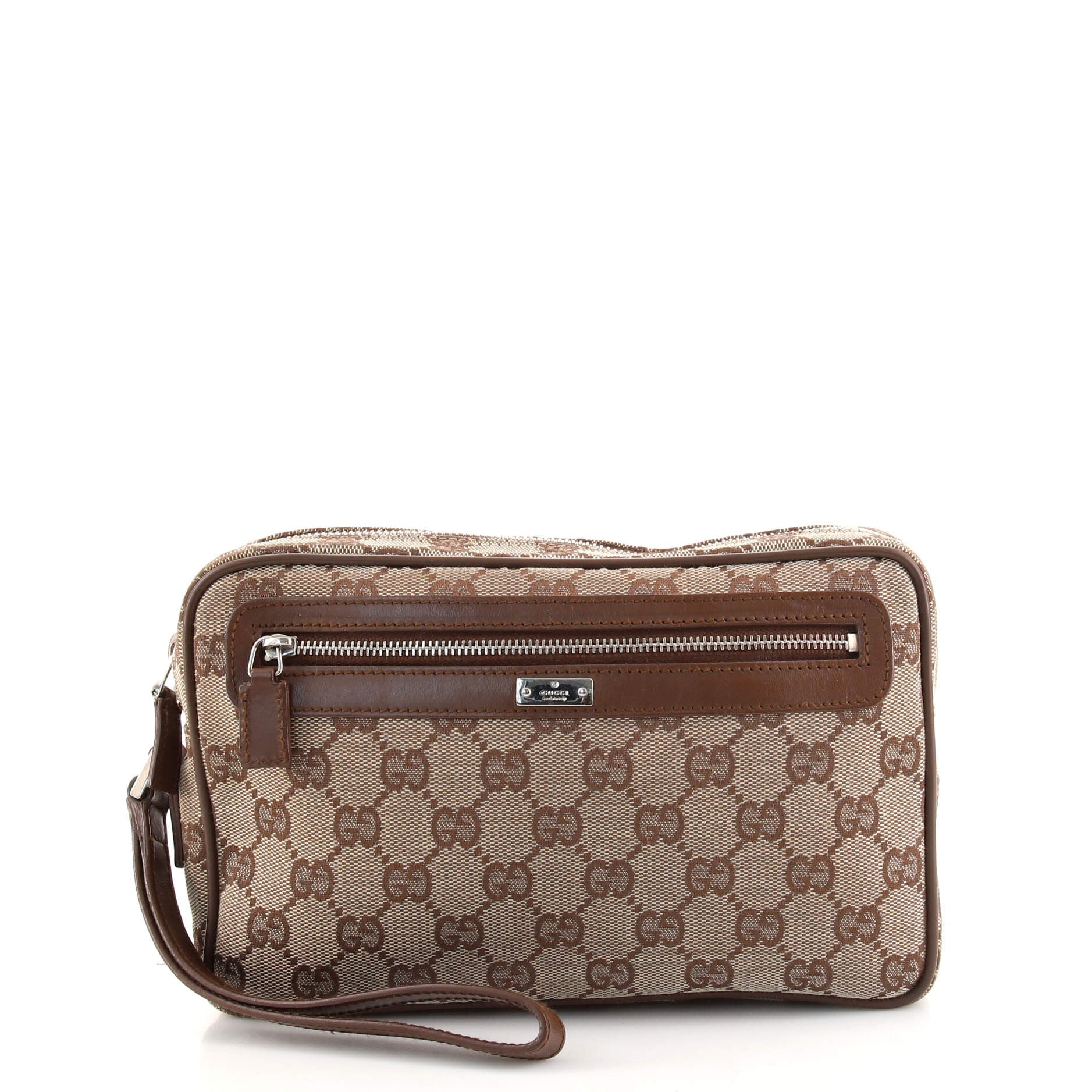 Wristlet Clutch GG Coated Canvas