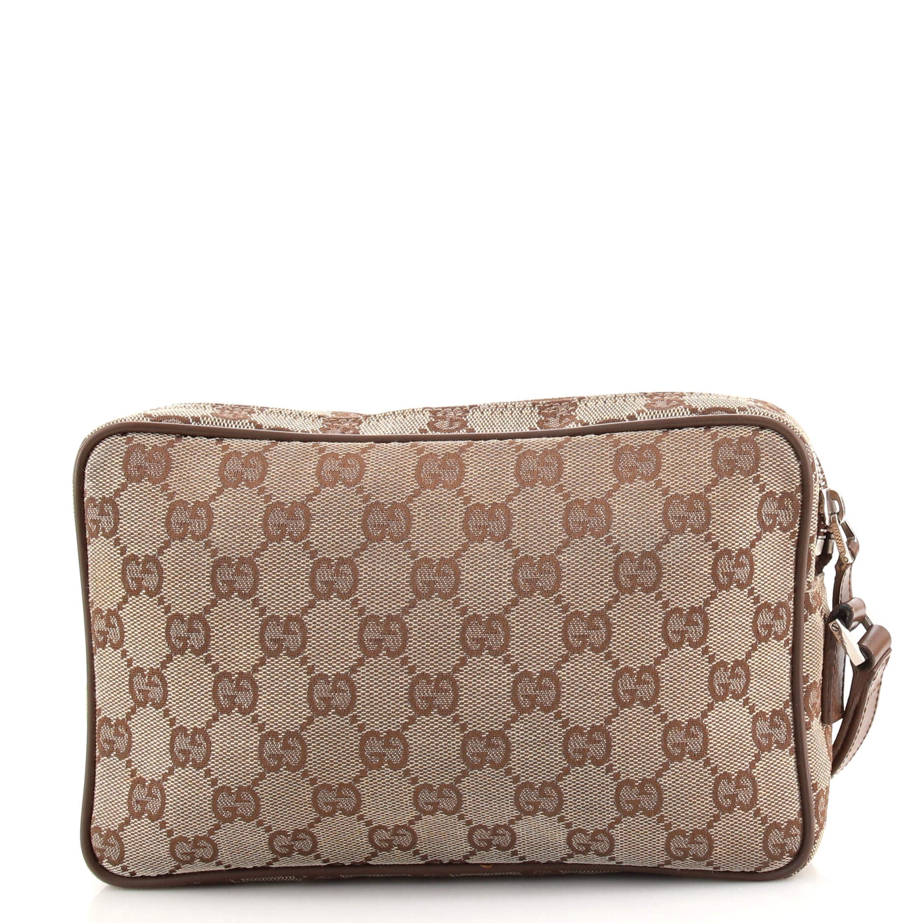 Wristlet Clutch GG Coated Canvas
