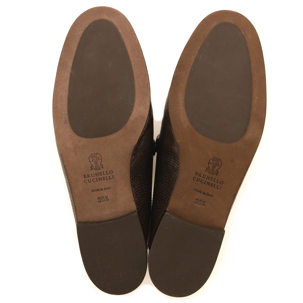 Women's Monili Mules Embellished Snakeskin Embossed Leather