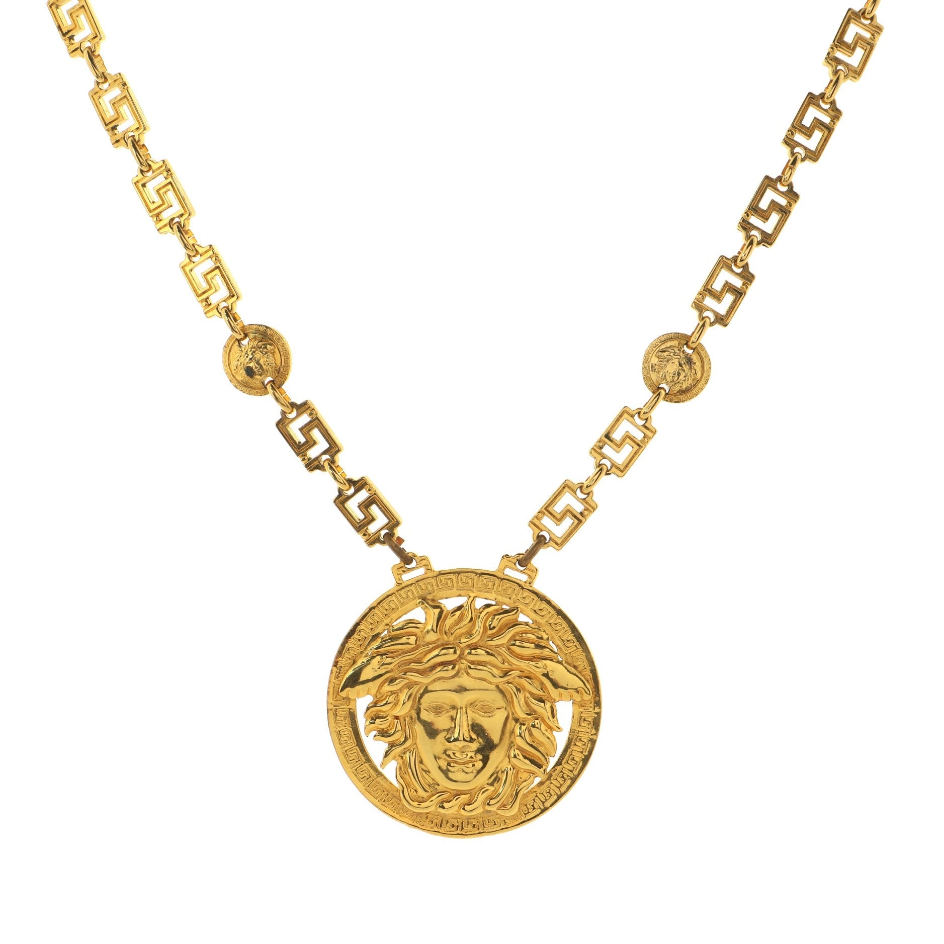 Medusa Medalliom Chain Belt Metal 95