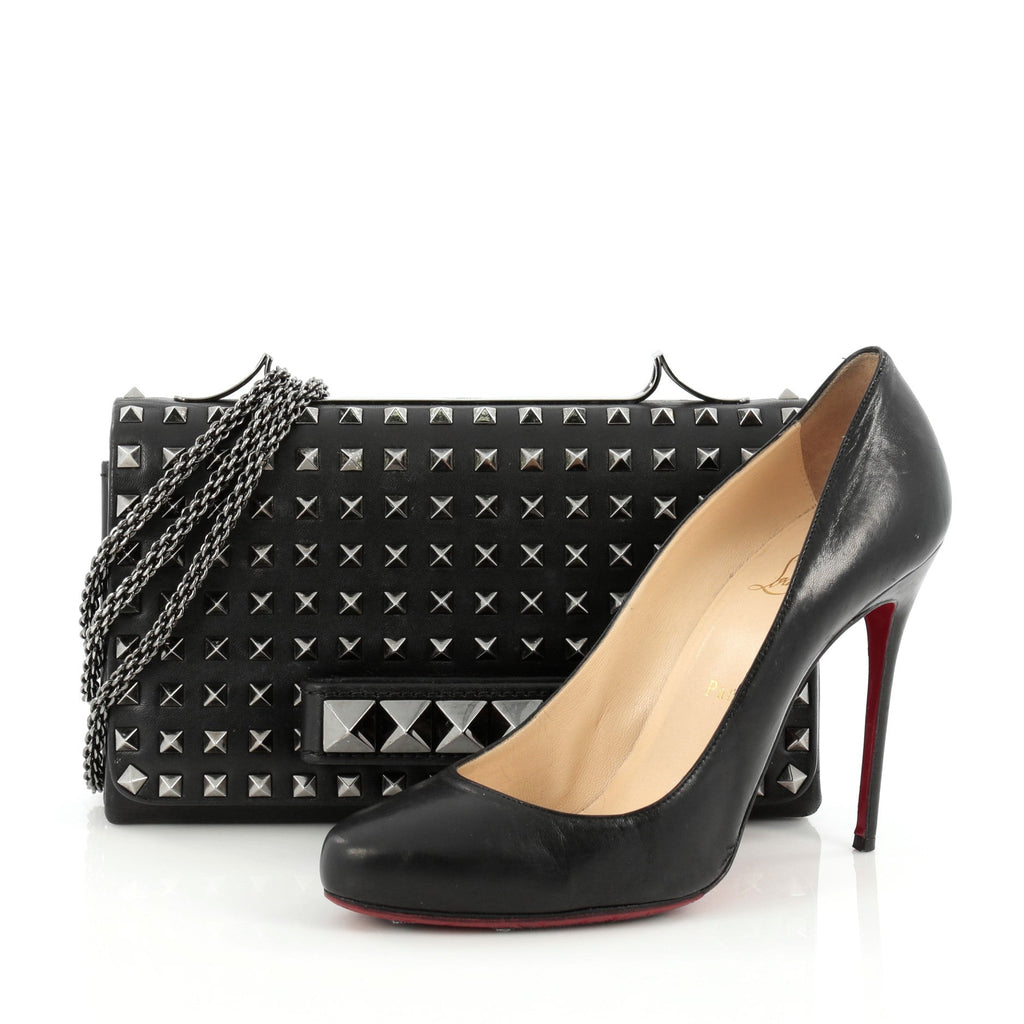 Va Va Voom Clutch Full Studded Leather Medium