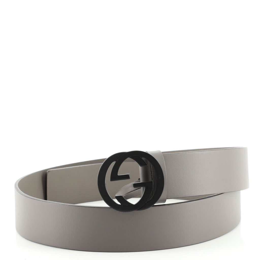 Interlocking G Belt Leather Wide 90