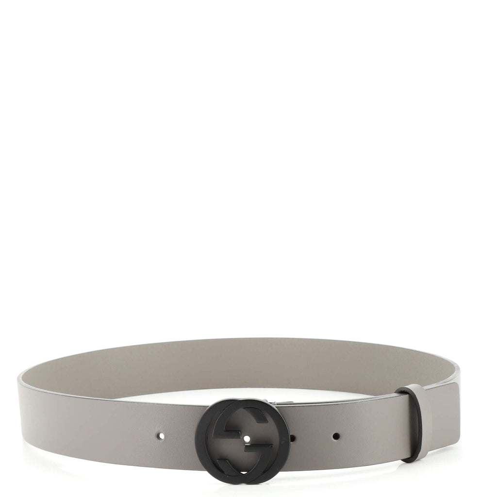 Interlocking G Belt Leather Wide 90