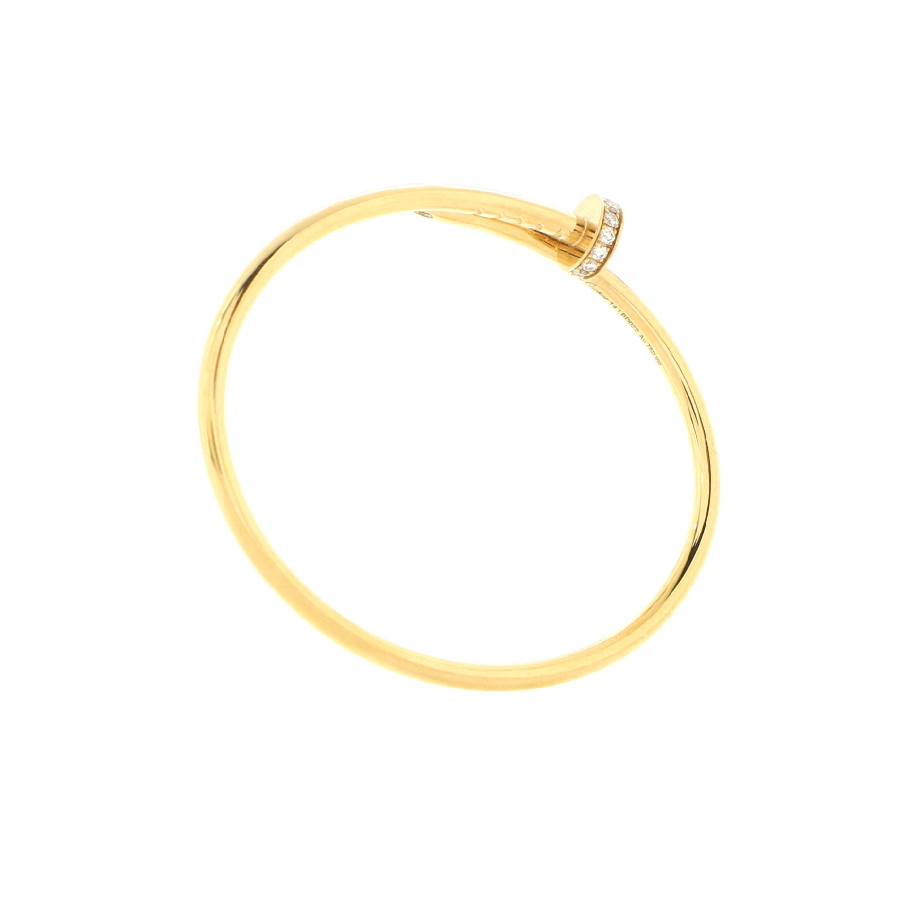 Juste un Clou Bracelet 18K Yellow Gold with Diamonds Small