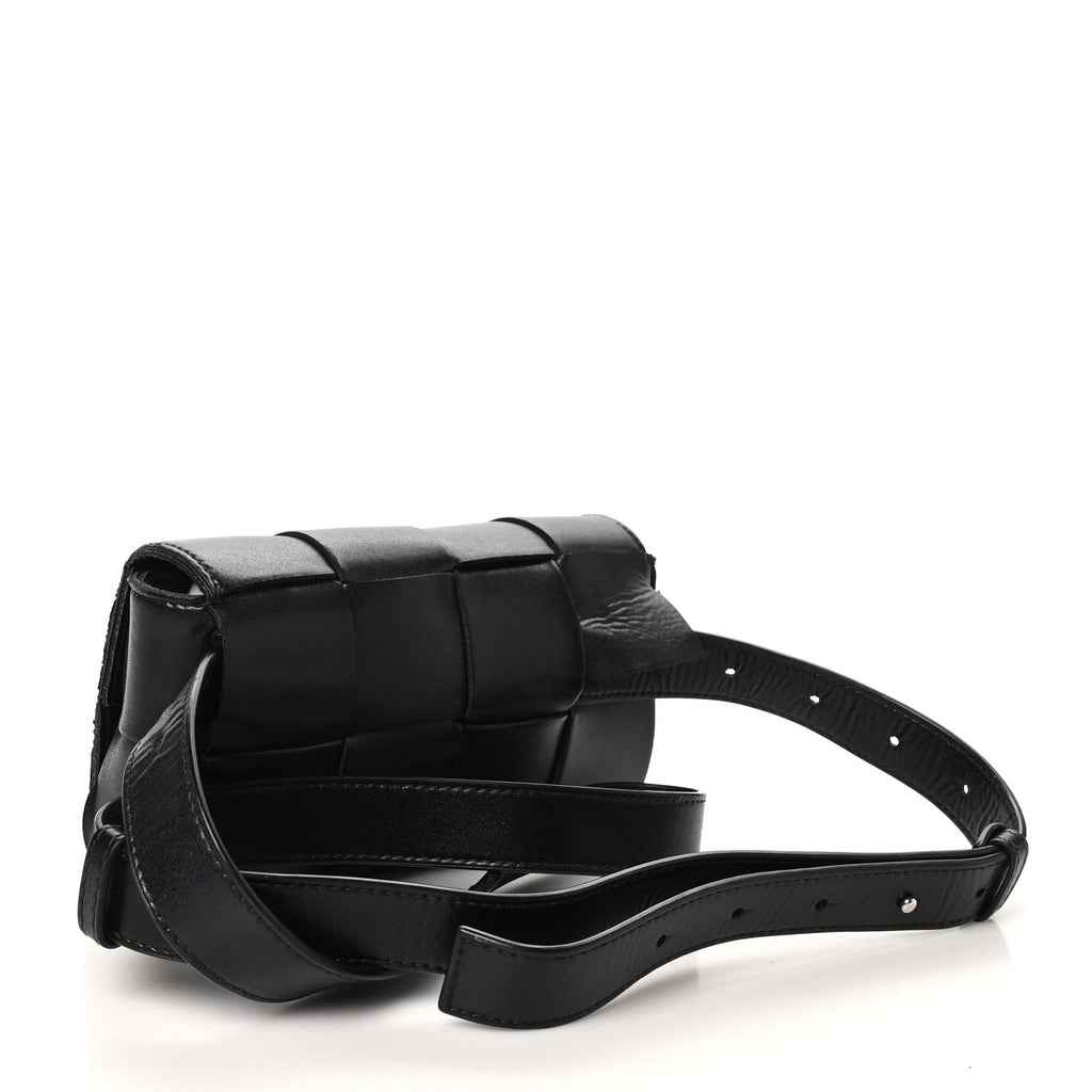 Nappa Maxi Intreccio The Belt Cassette Bag Black
