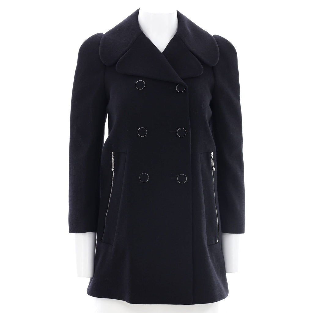Women's Double Breasted Coat Wool Blend