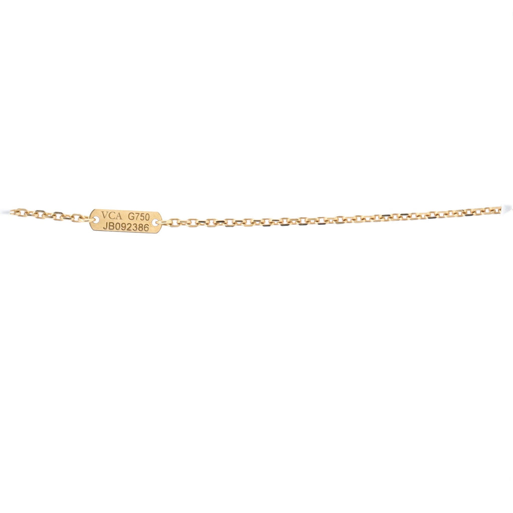 Vintage Alhambra Pendant Necklace 18K Yellow Gold and Onyx