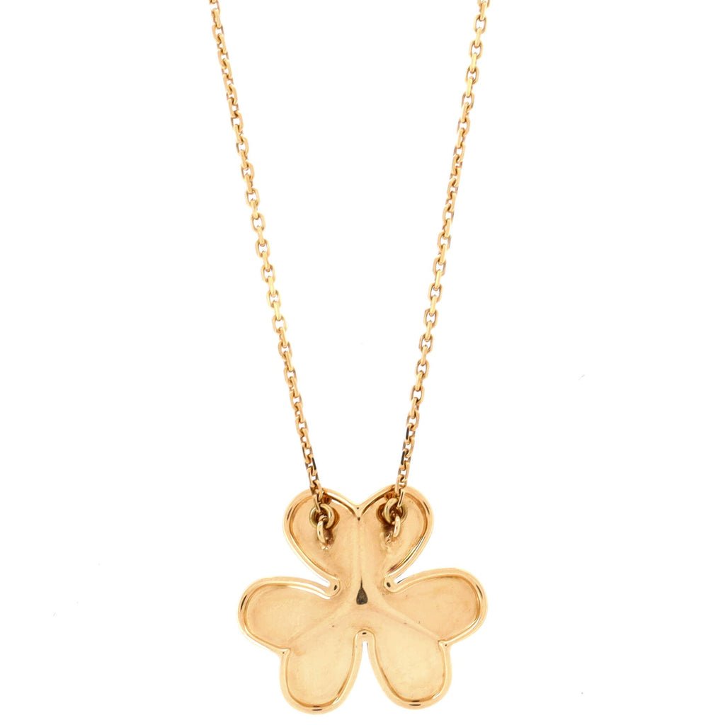 Frivole Pendant Necklace 18K Yellow Gold with Diamonds Large