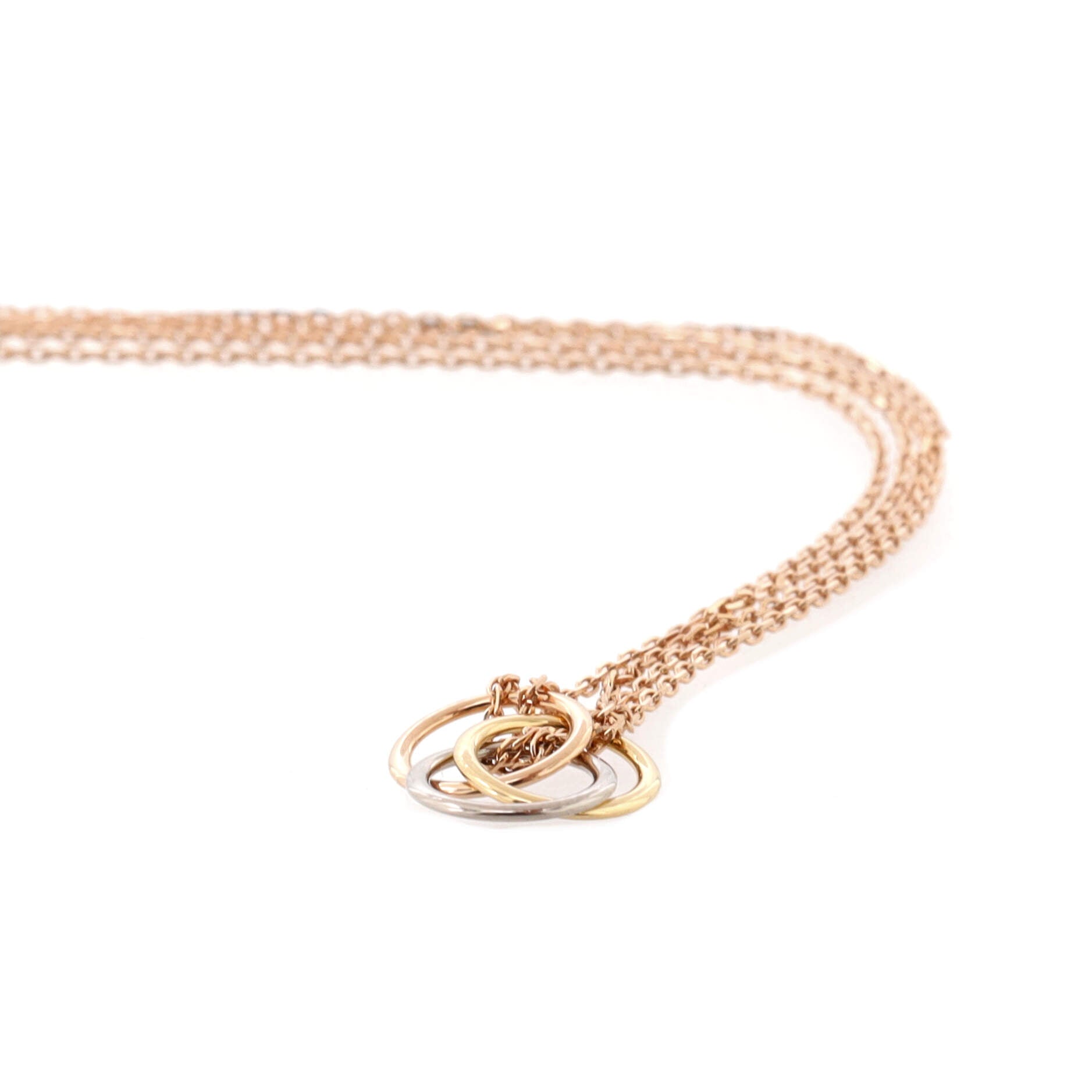 Trinity Choker Necklace 18K Tricolor Gold