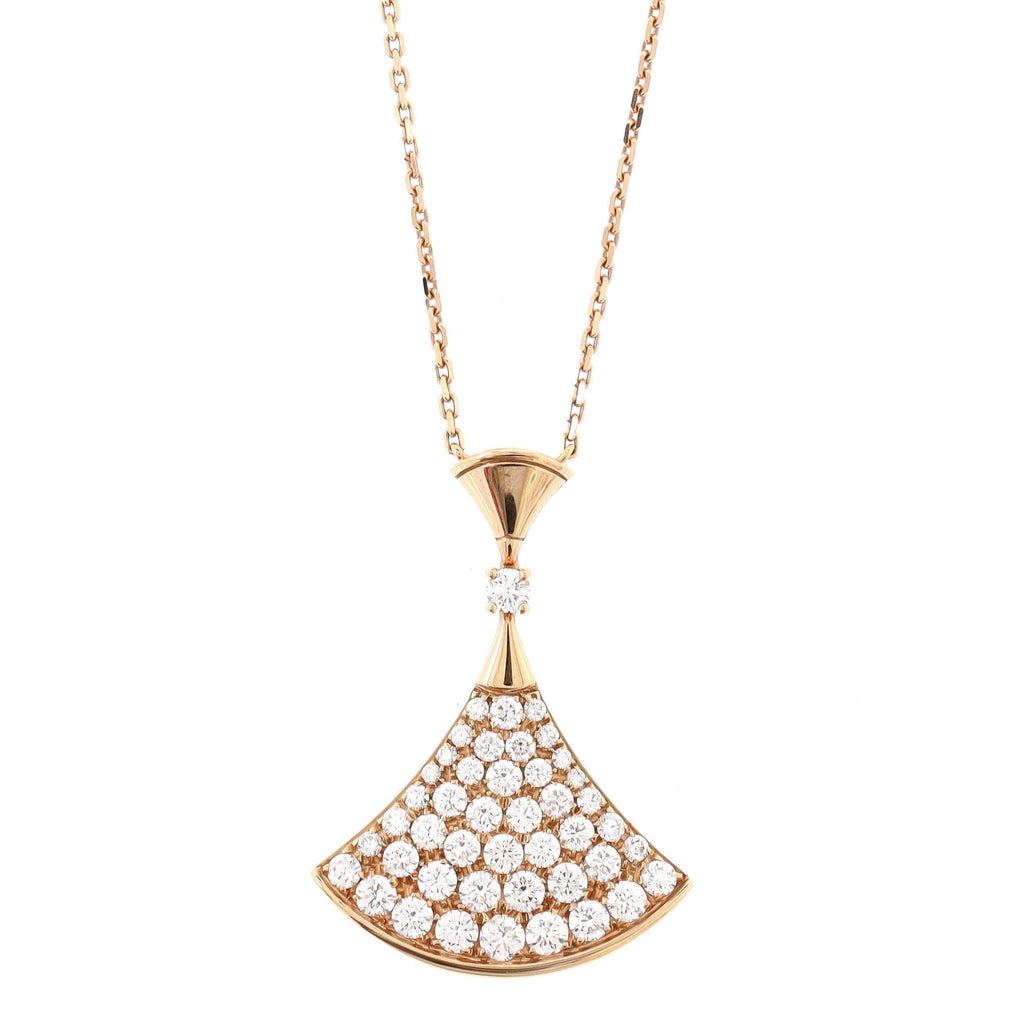 Divas' Dream Pendant Necklace 18K Rose Gold with Diamonds Large