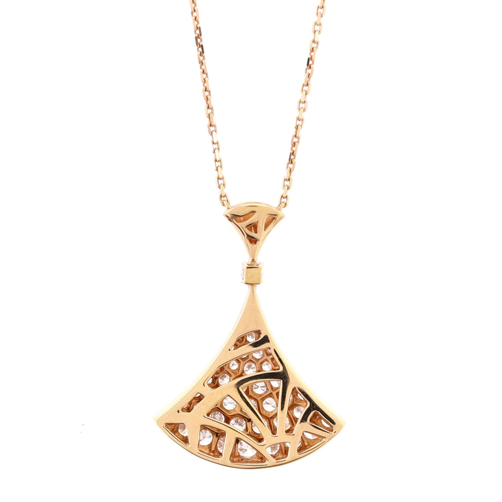 Divas' Dream Pendant Necklace 18K Rose Gold with Diamonds Large