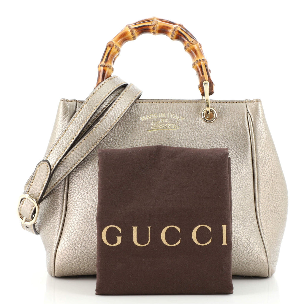 Bamboo Shopper Tote Leather Mini