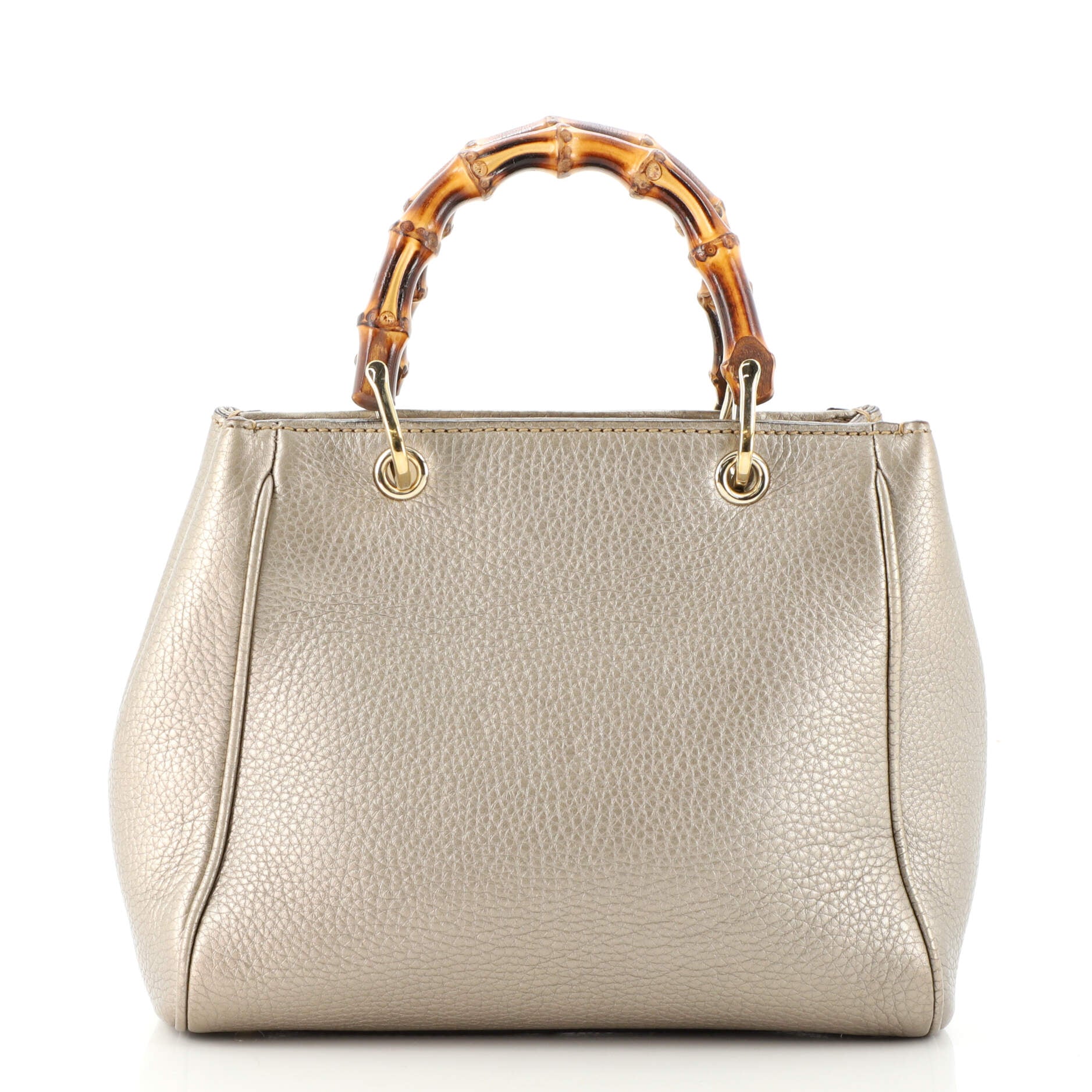 Bamboo Shopper Tote Leather Mini