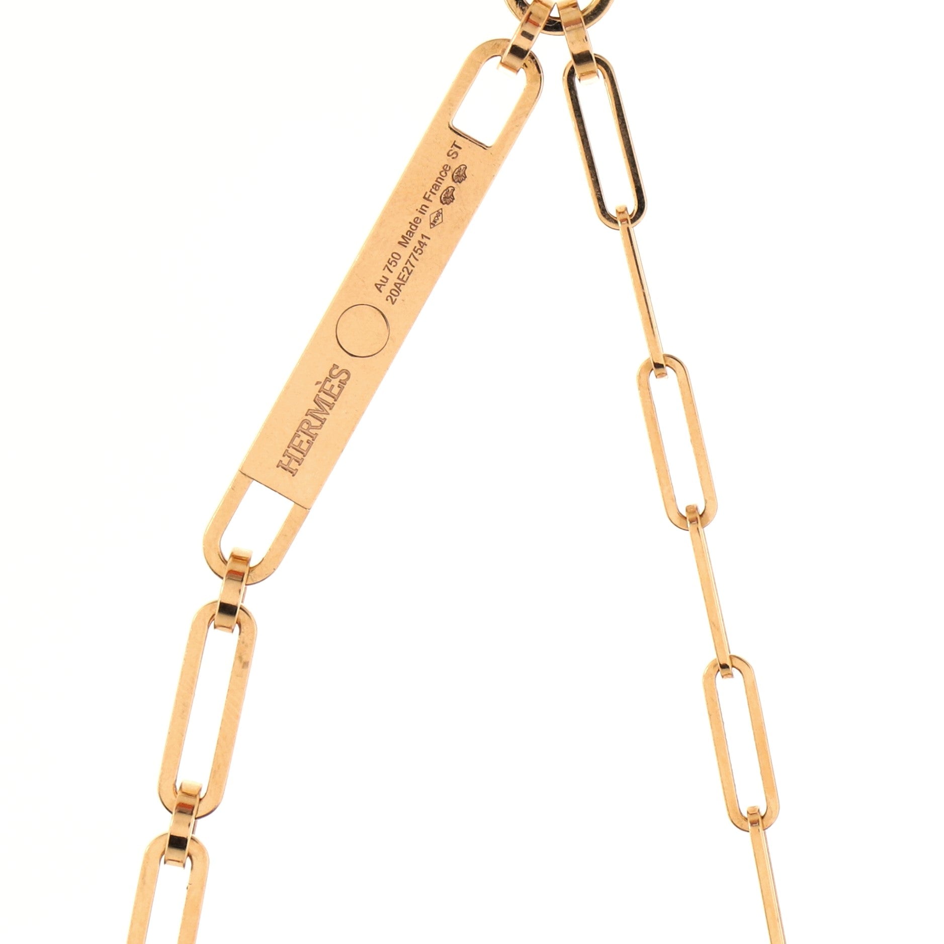 Kelly Chaine Lariat Necklace 18K Rose Gold and Pave Diamonds Small