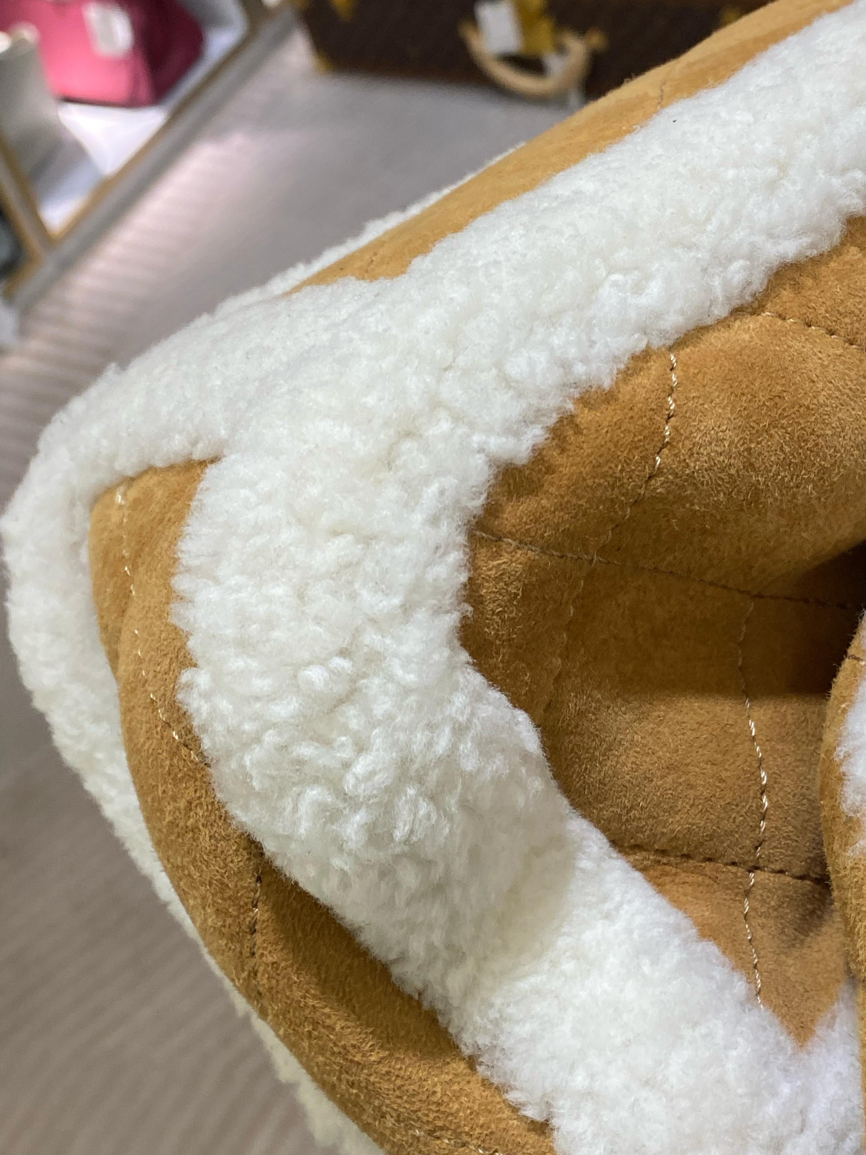 Chanel 18 Shearling Coco Neige Flap Bag