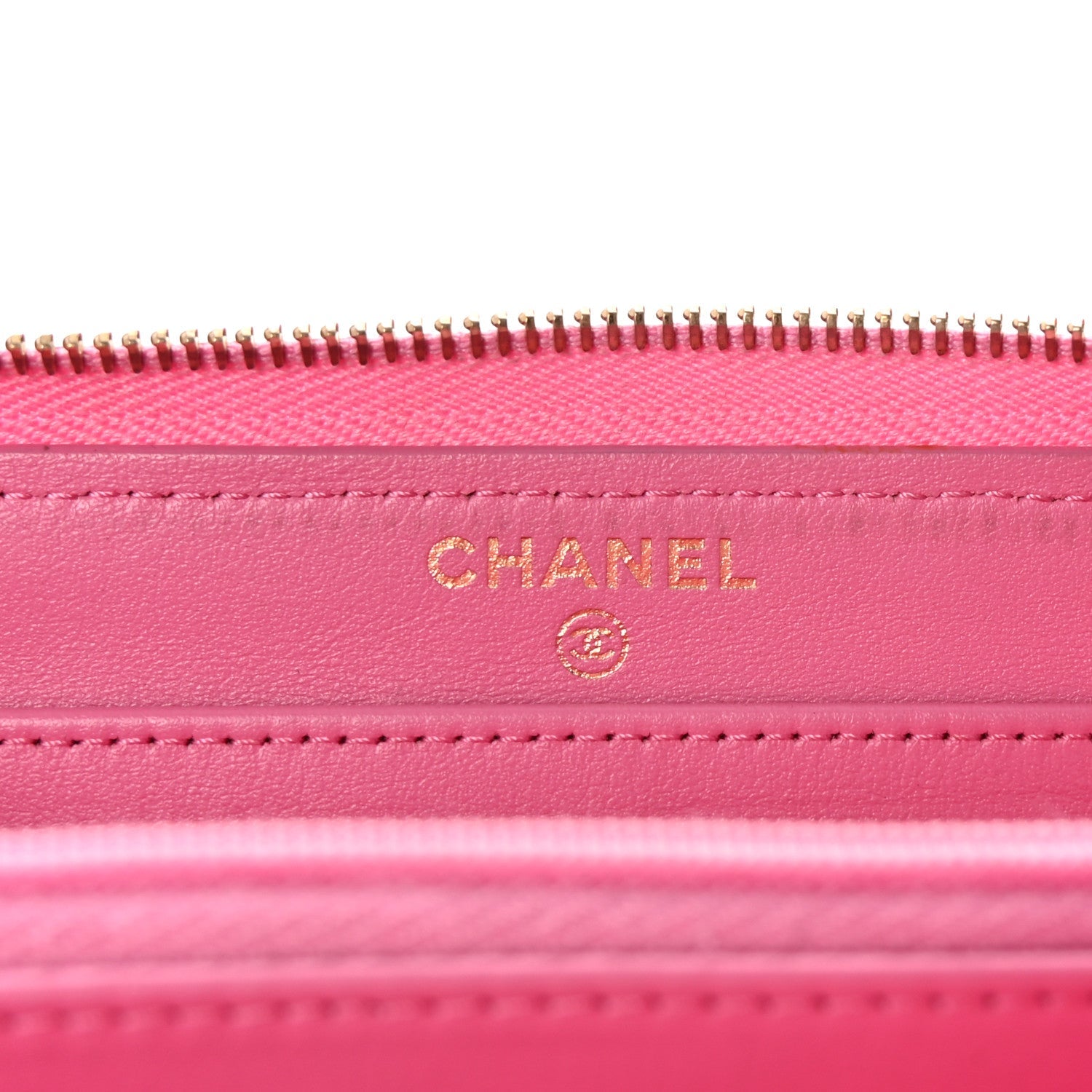 Caviar Quilted Large Gusset Zip Around Wallet Pink