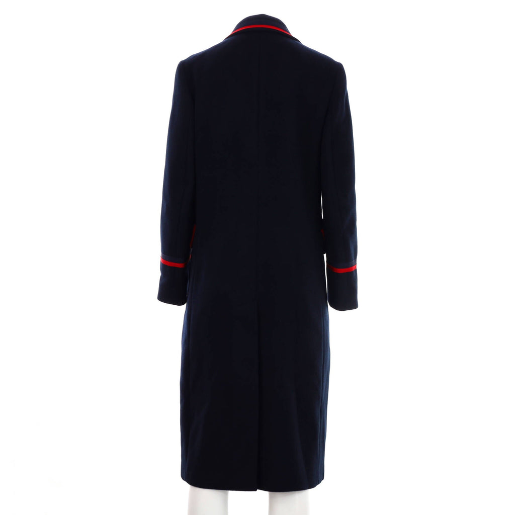 Women's Double Breasted Military Coat Wool