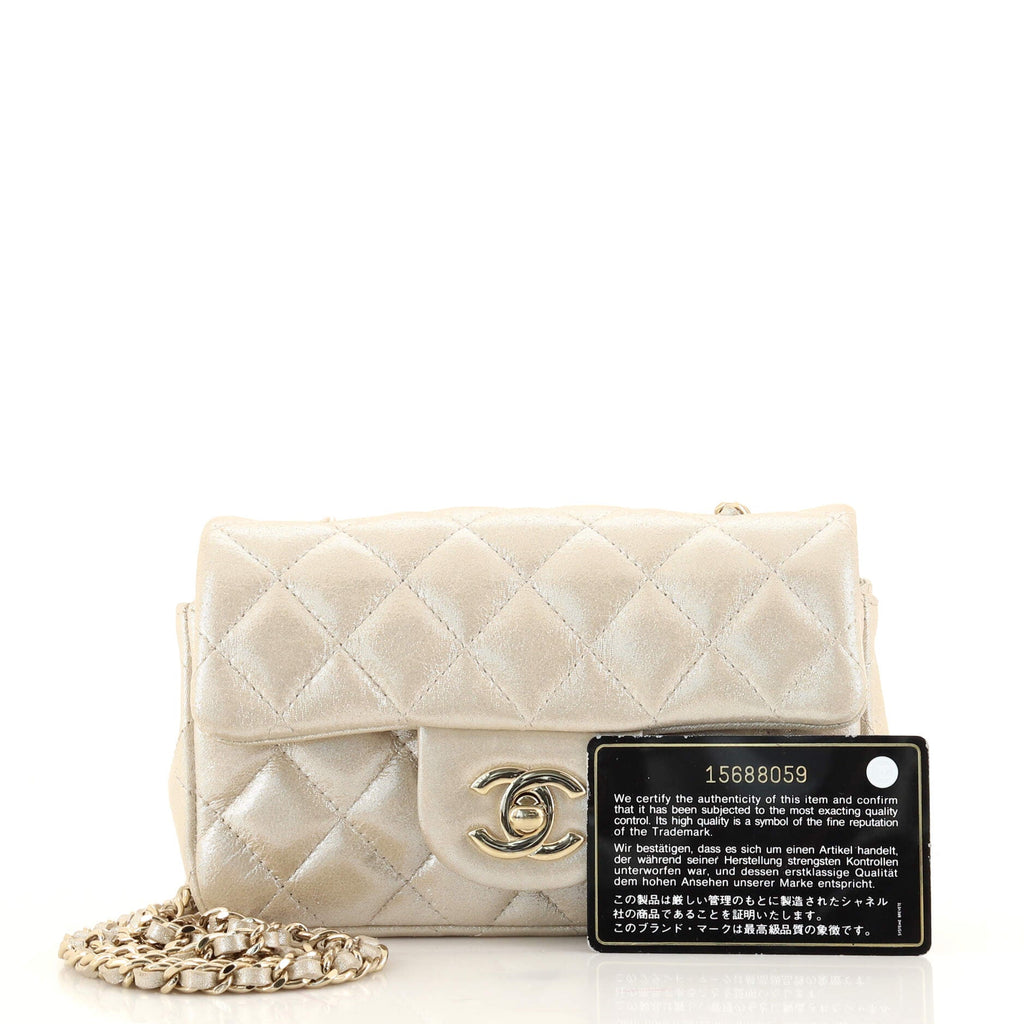 Classic Single Flap Bag Quilted Iridescent Caviar Extra Mini