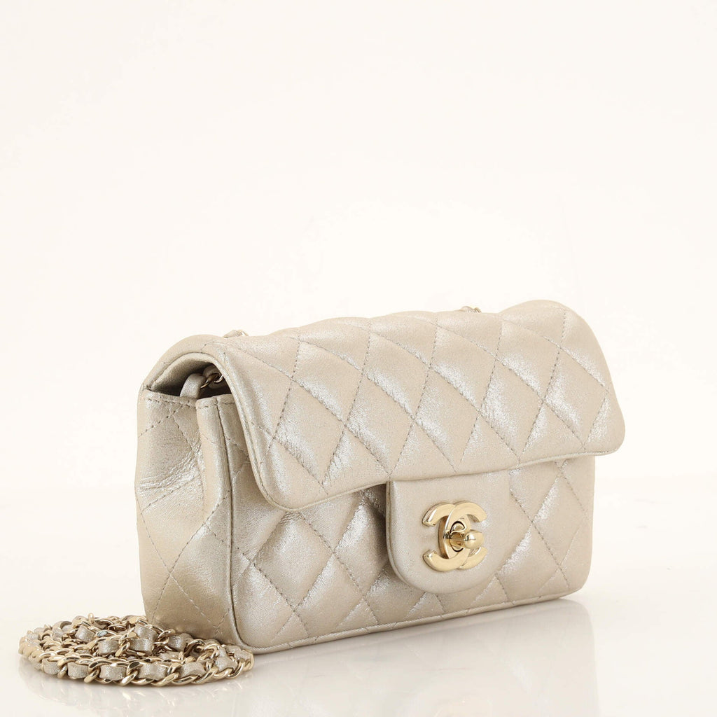 Classic Single Flap Bag Quilted Iridescent Caviar Extra Mini