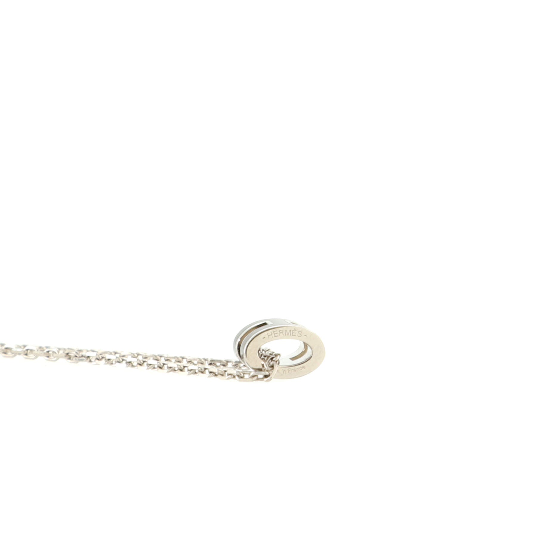 Pop H Pendant Chain Necklace Metal and Enamel Mini