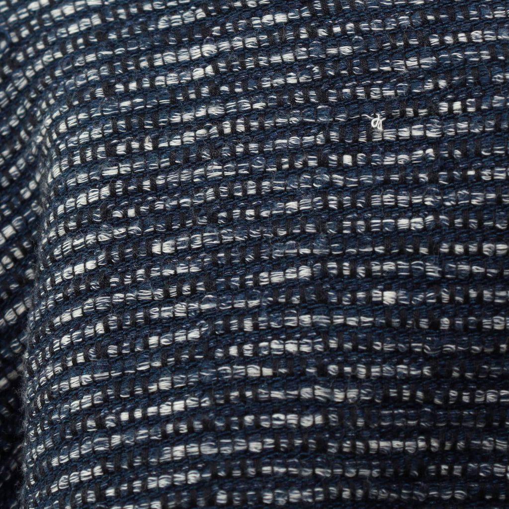 Women's Double Zipper Striped Collar Coat Tweed