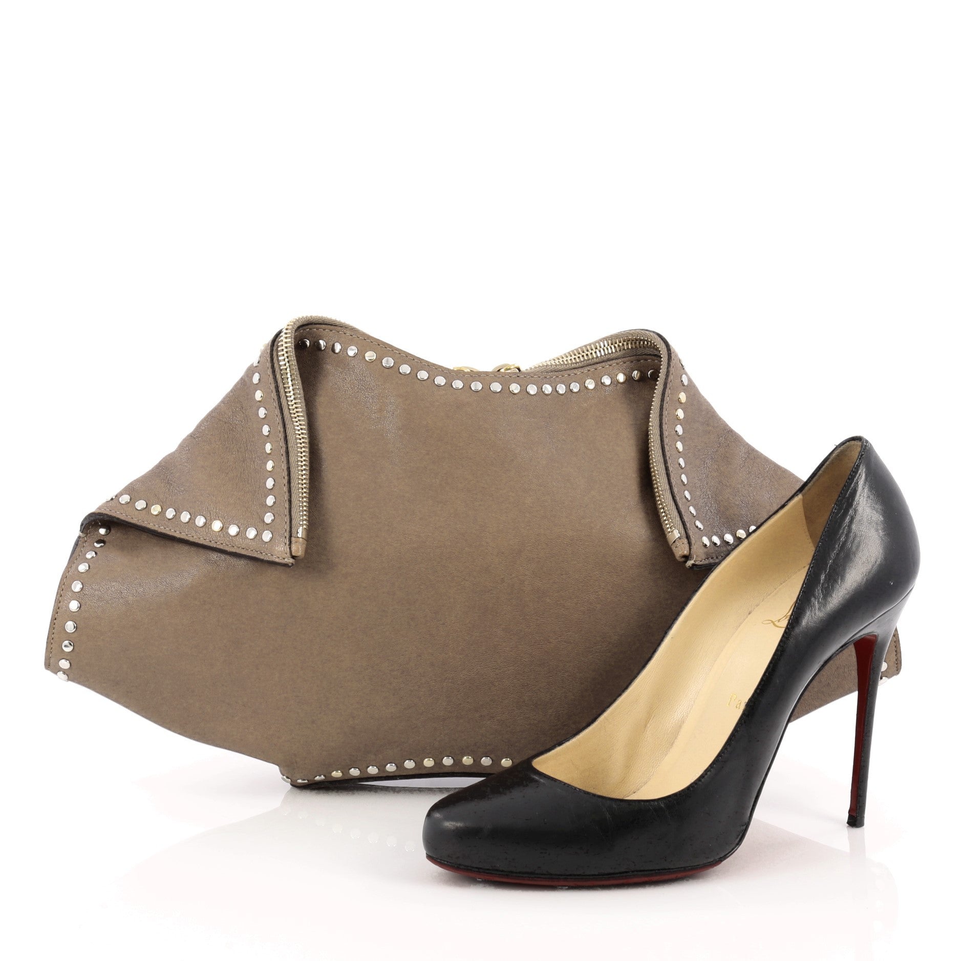 De Manta Clutch Studded Leather Large