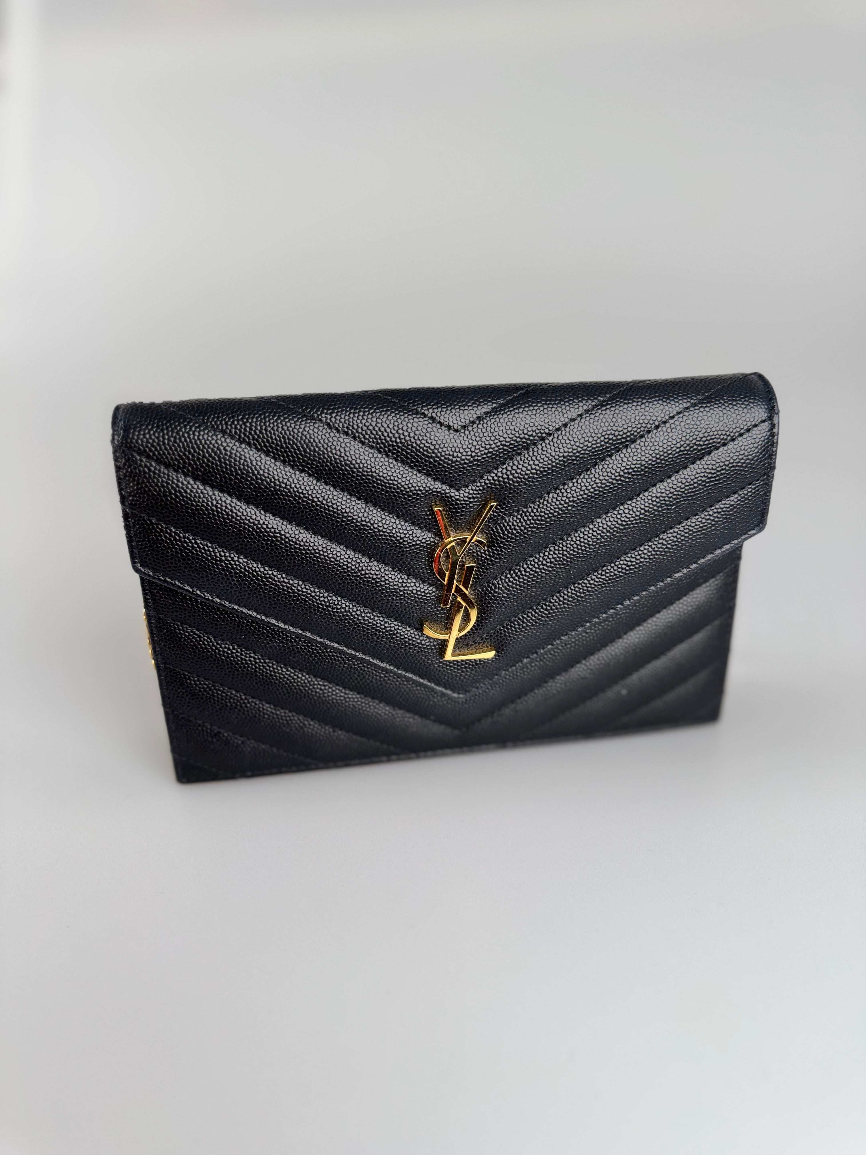 Saint Laurent YSL Chain Wallet Monogram Nero Wallet On A Chain bag
