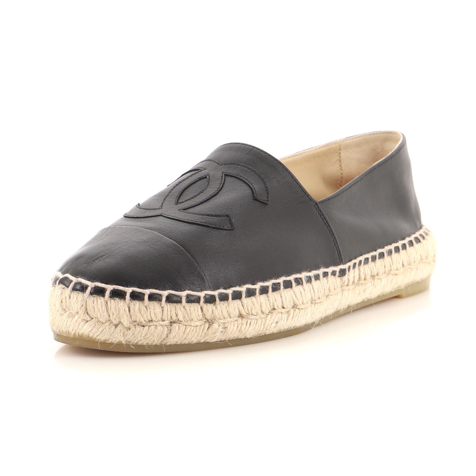 Women's CC Cap Toe Espadrilles Leather