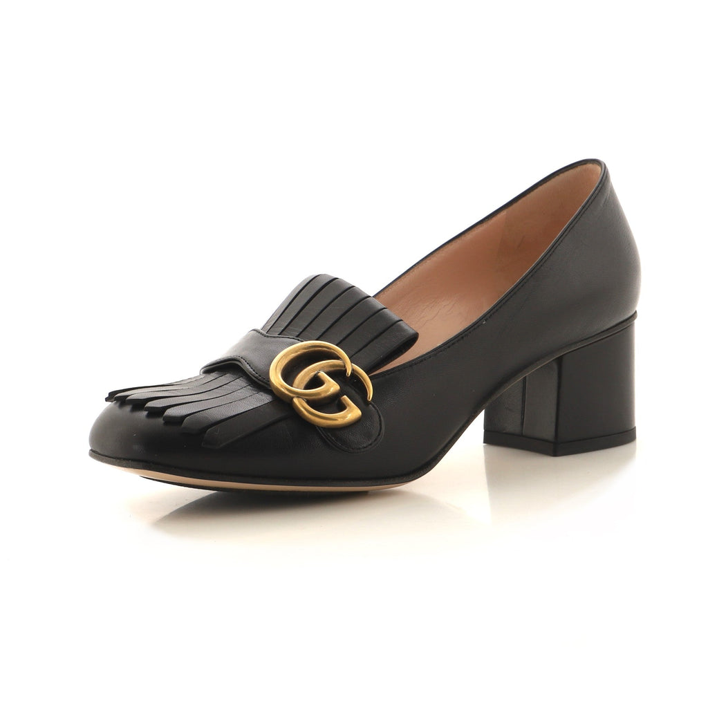 Women's GG Marmont Fringed Pumps Leather