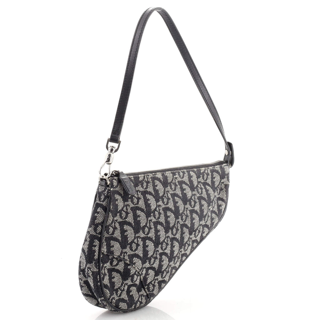 Vintage Saddle Bag Diorissimo Canvas Mini