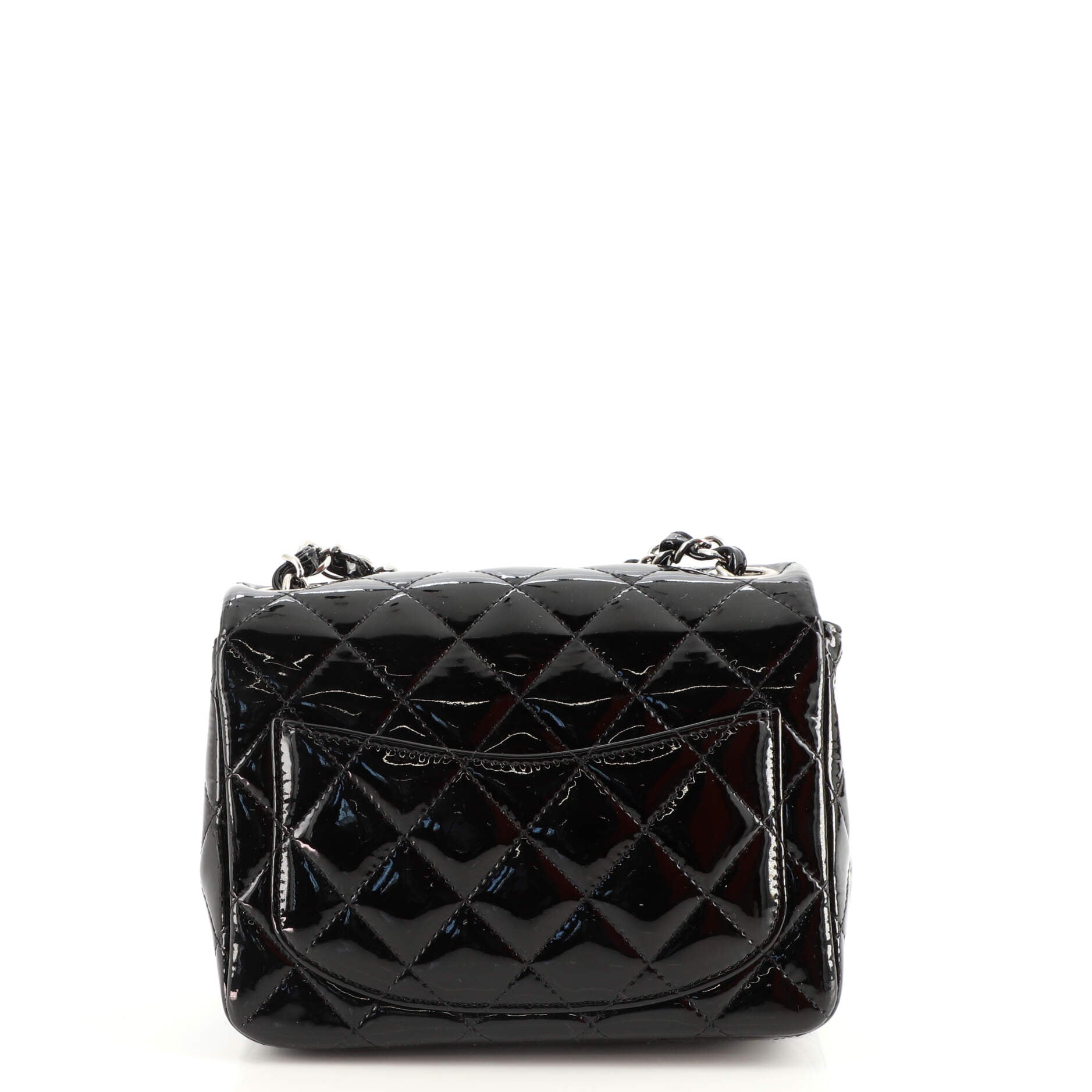 Square Classic Single Flap Bag Quilted Patent Mini