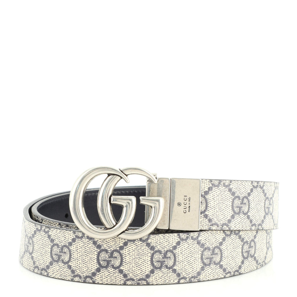 GG Marmont Reversible Belt GG Coated Canvas and Leather Medium 90