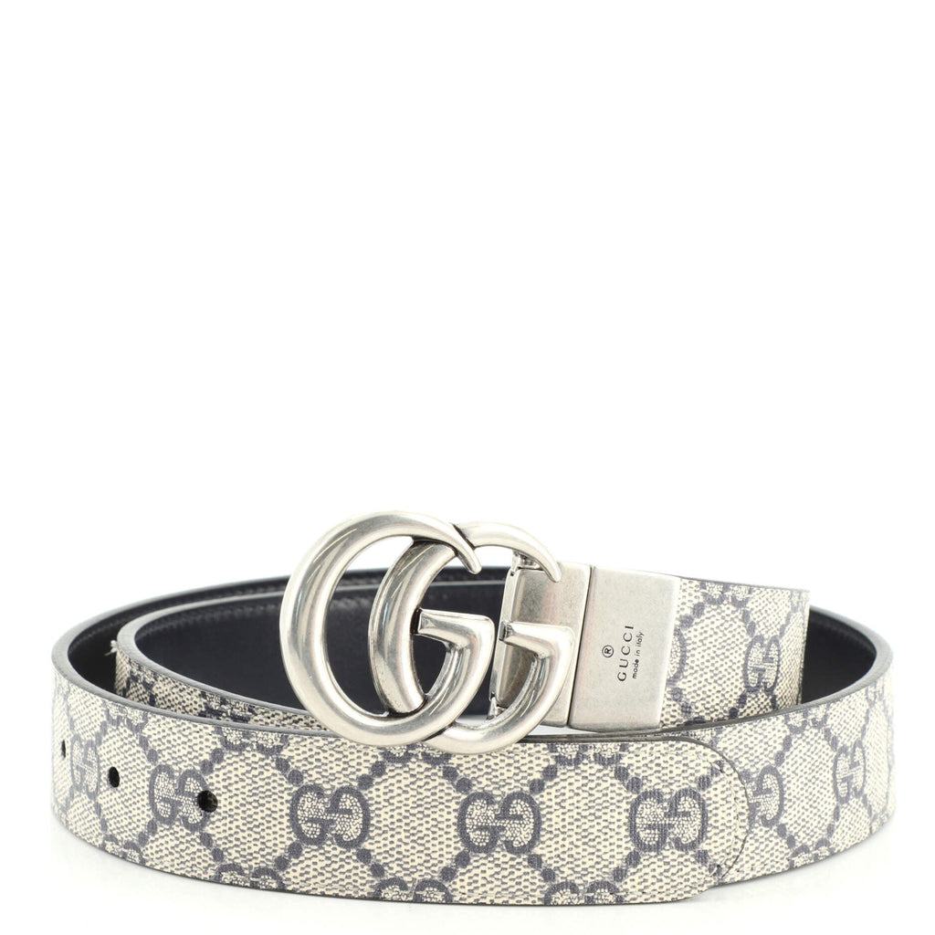 GG Marmont Reversible Belt GG Coated Canvas and Leather Medium 90