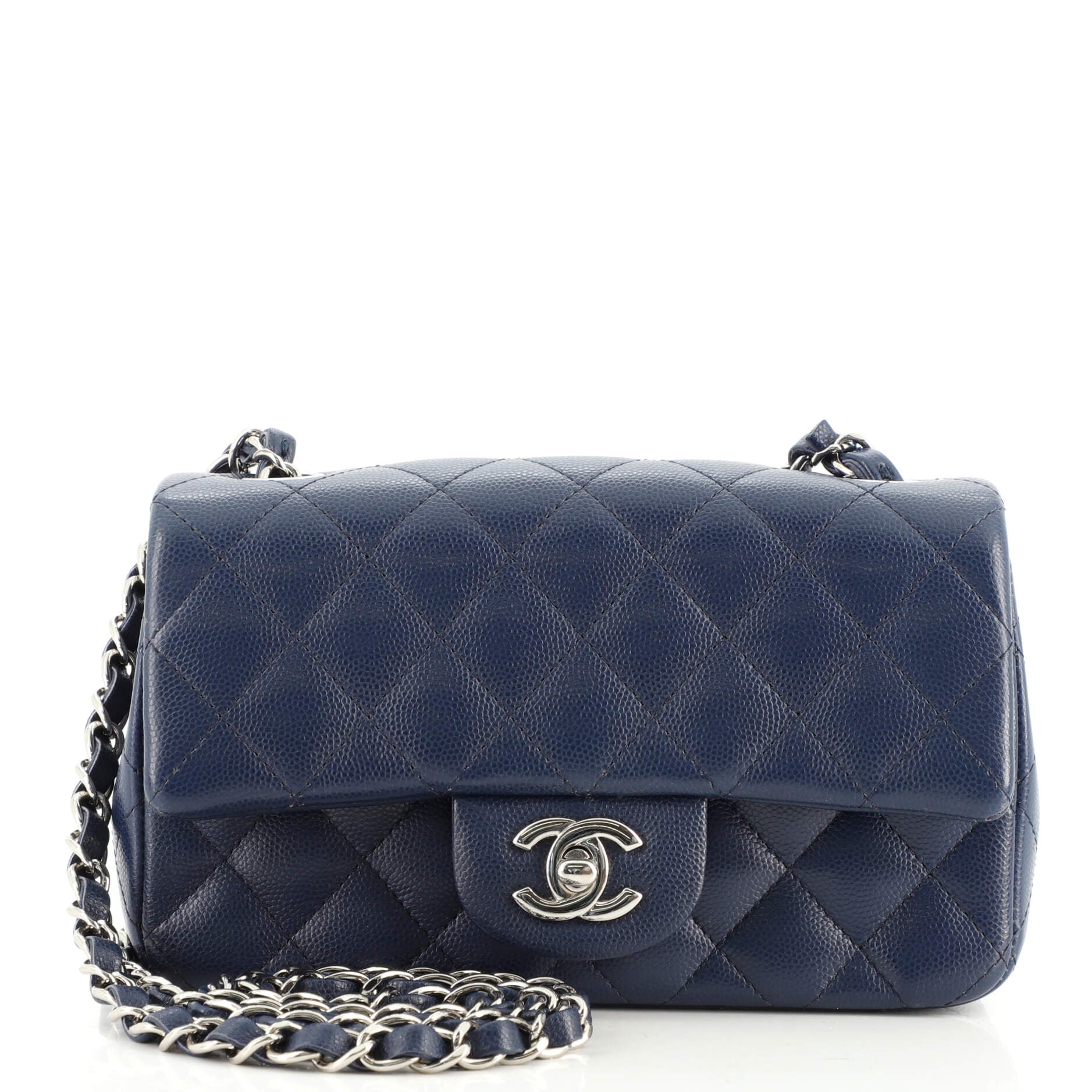 Classic Single Flap Bag Quilted Caviar Mini