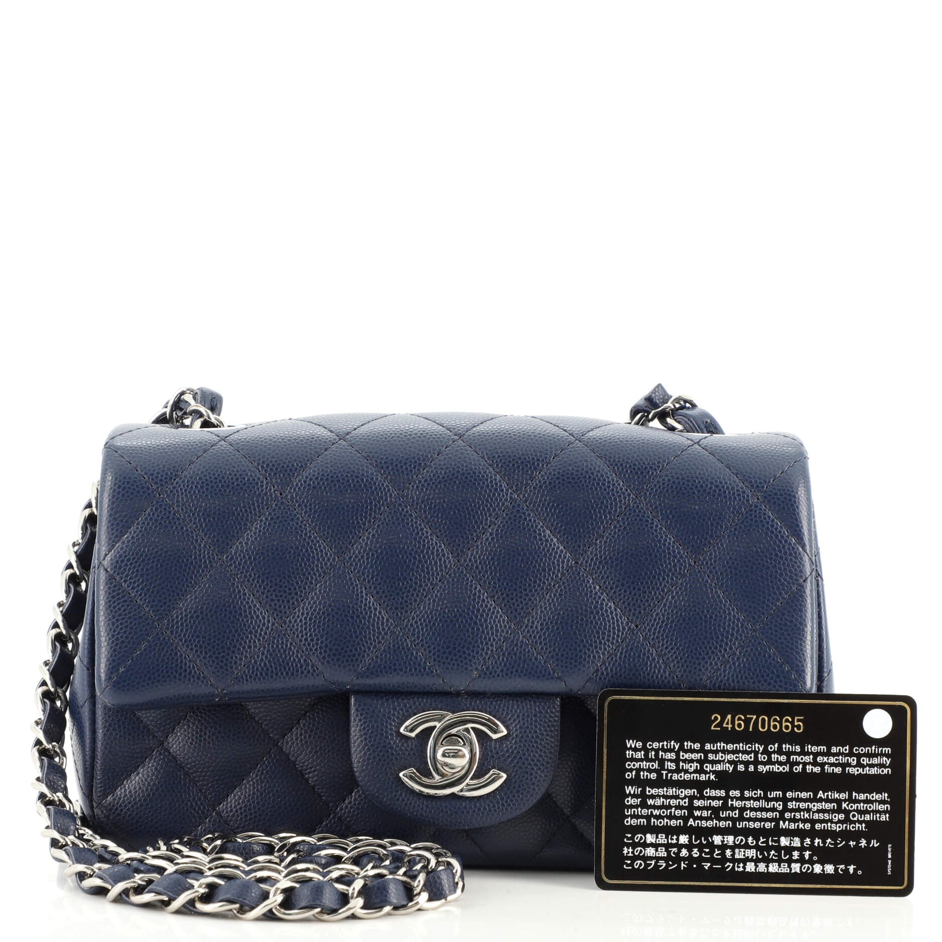 Classic Single Flap Bag Quilted Caviar Mini