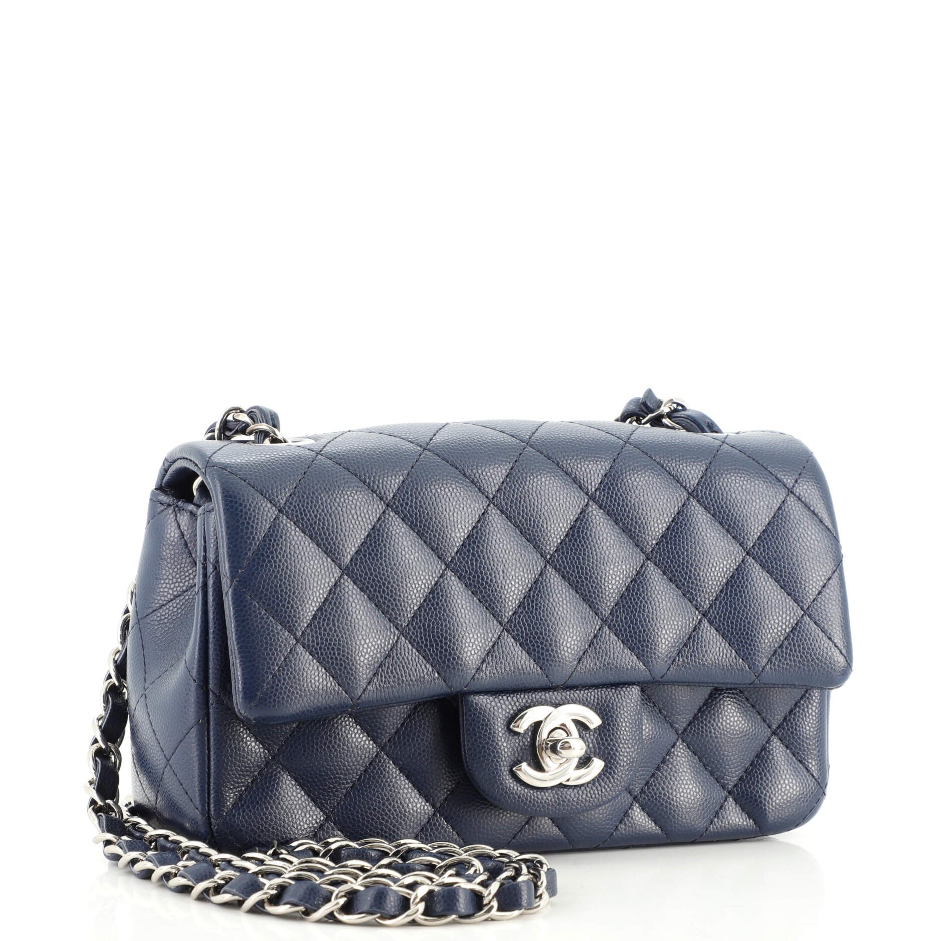 Classic Single Flap Bag Quilted Caviar Mini