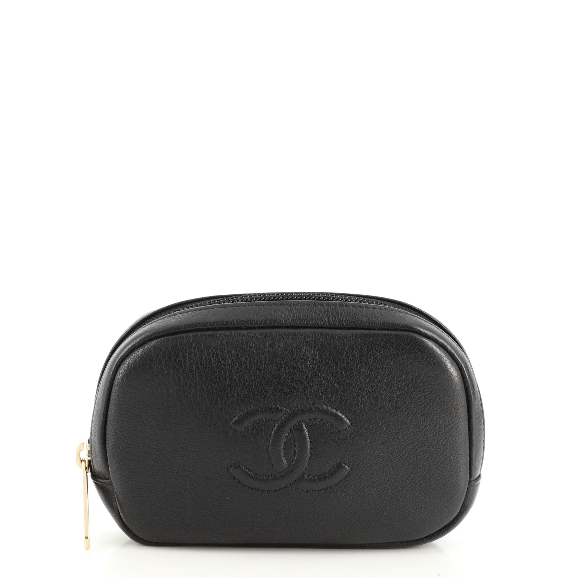 Timeless Round Pouch Calfskin Small