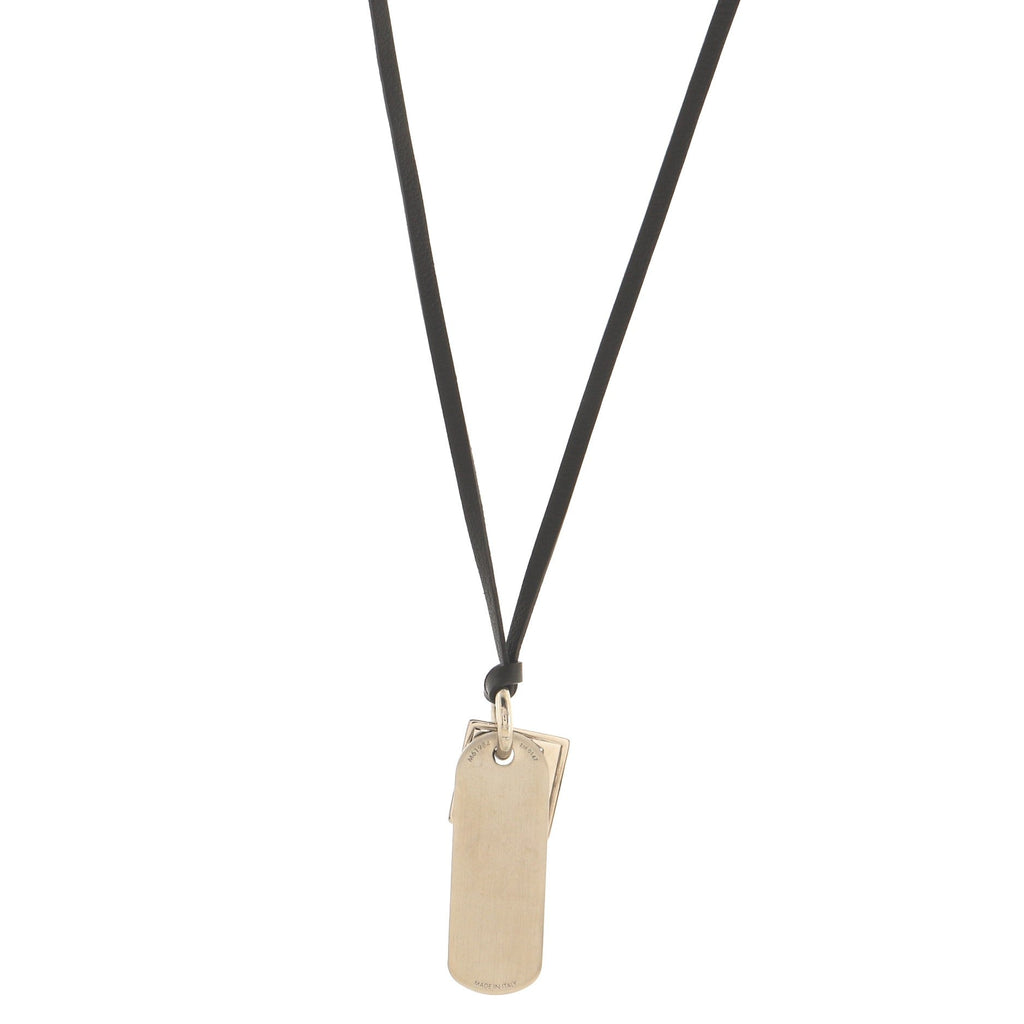 Collier Plaque V Square Pendant Necklace Metal