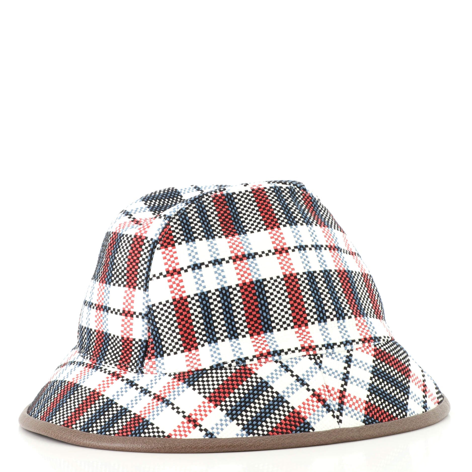 ICCUG Print Bucket Hat Multicolor Cotton and Leather Large