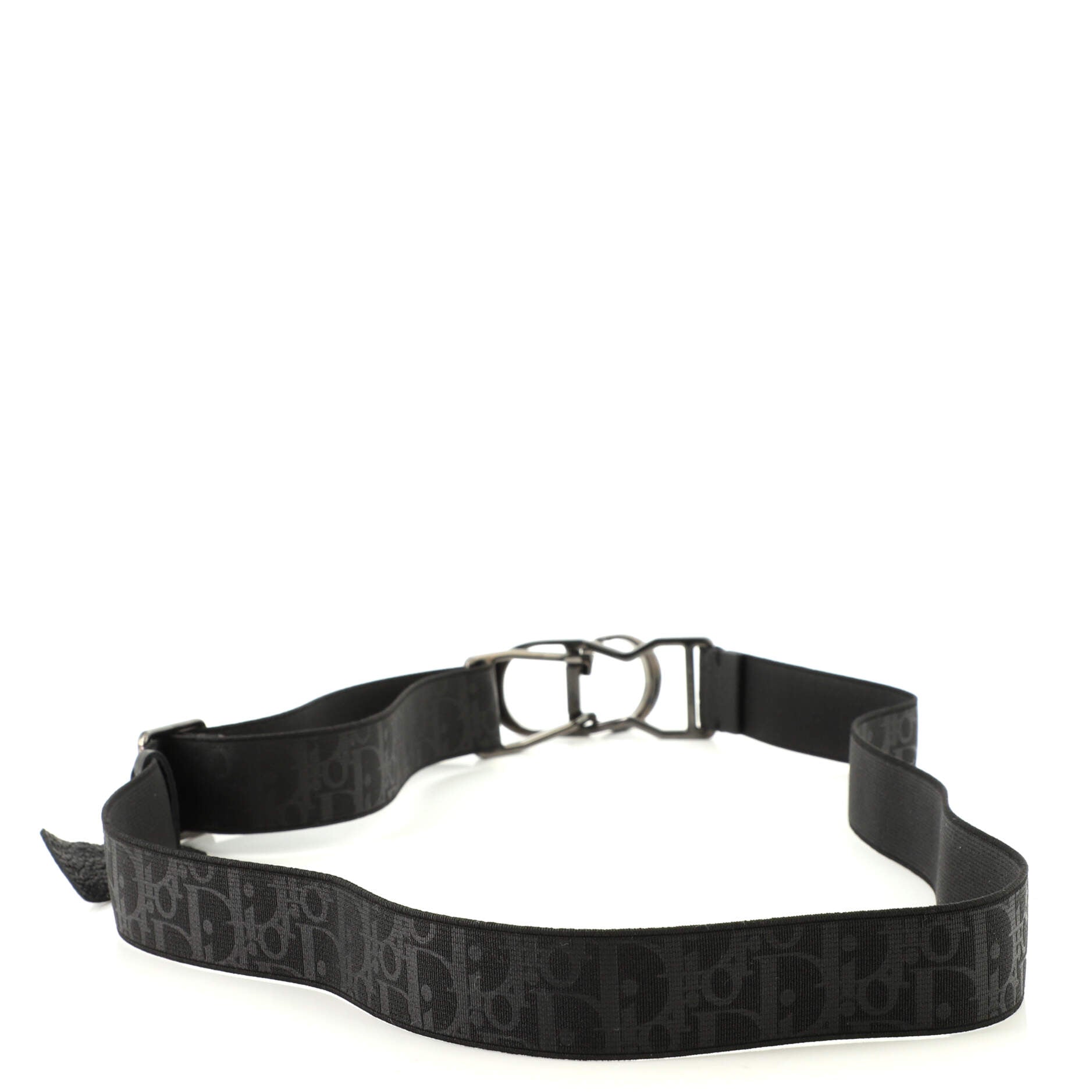 CD Buckle Belt Metal with Oblique Printed Elastic 85