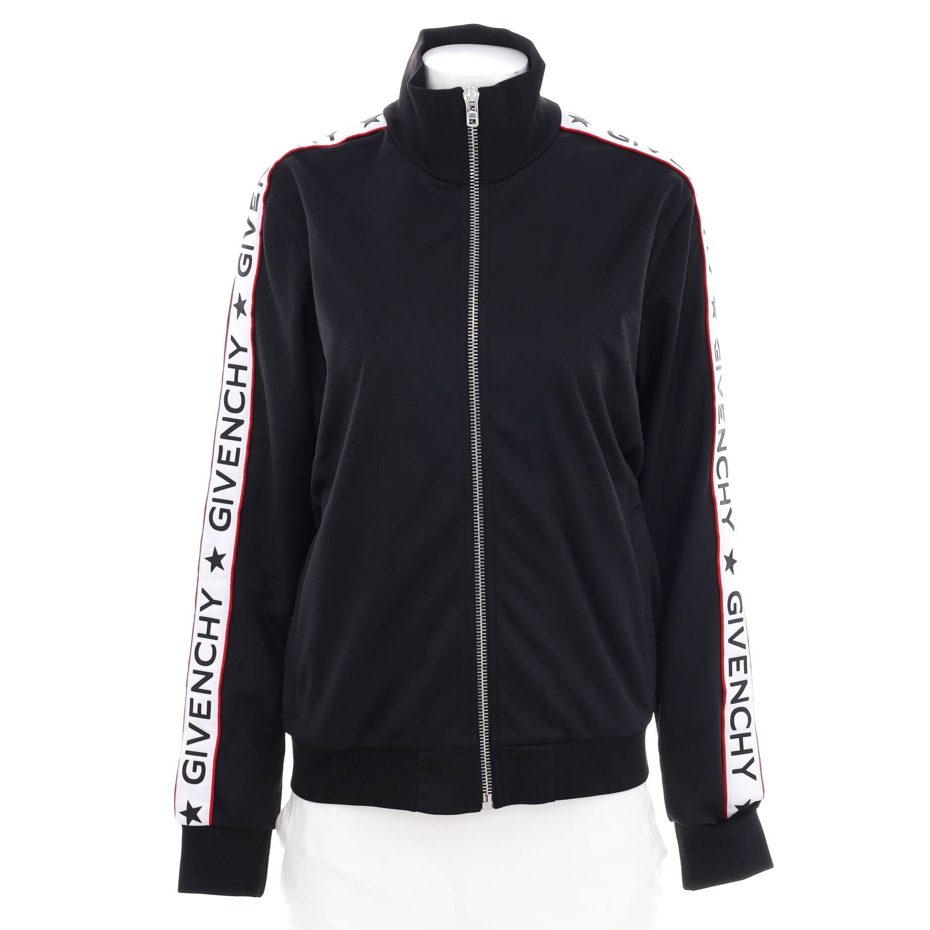 Women's Sleeve Logo Zip Up Track Jacket Polyester